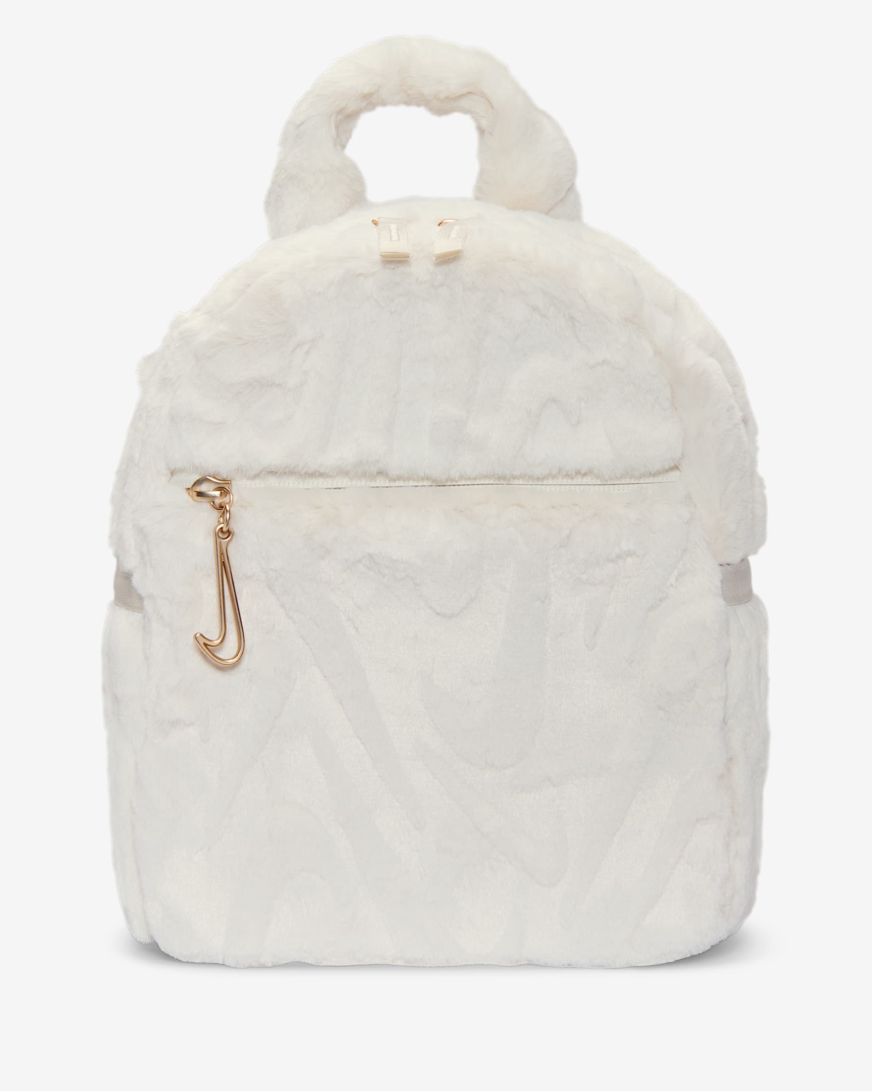 Liten ryggsäck Nike Sportswear Futura i fuskpäls (6 l) - Phantom/Sanddrift/Phantom