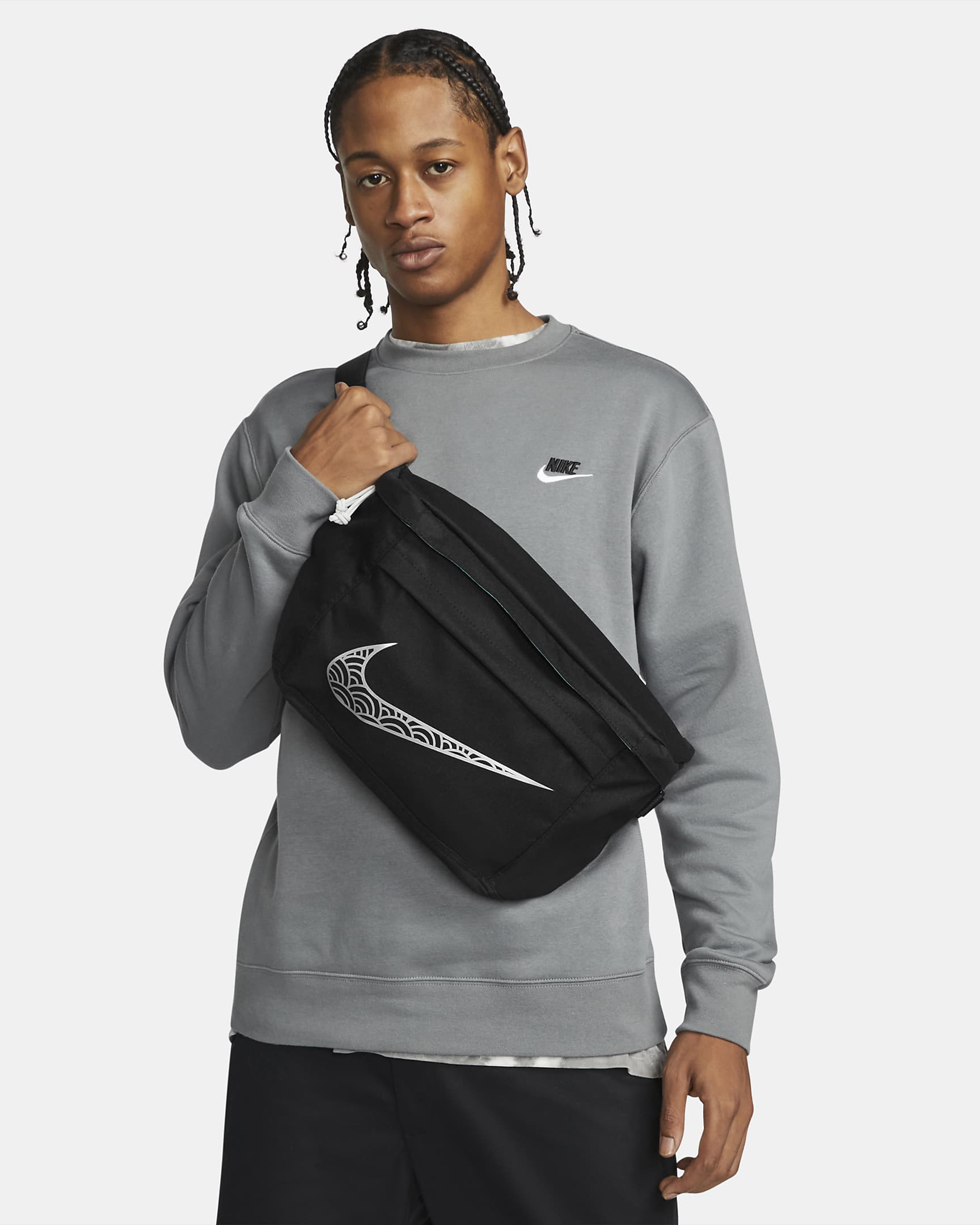 Nike Tech Hip Pack (10L) - Black/Black/Metallic Silver