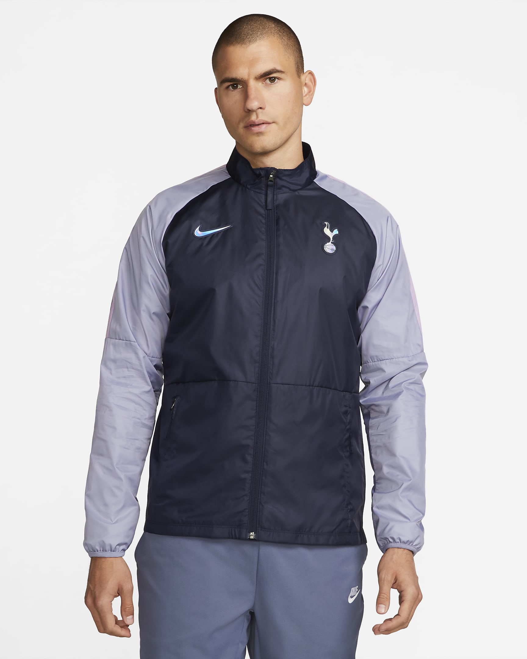 Tottenham Hotspur Repel Academy AWF Men's Nike Soccer Jacket - Marine/Iron Purple/Violet Star