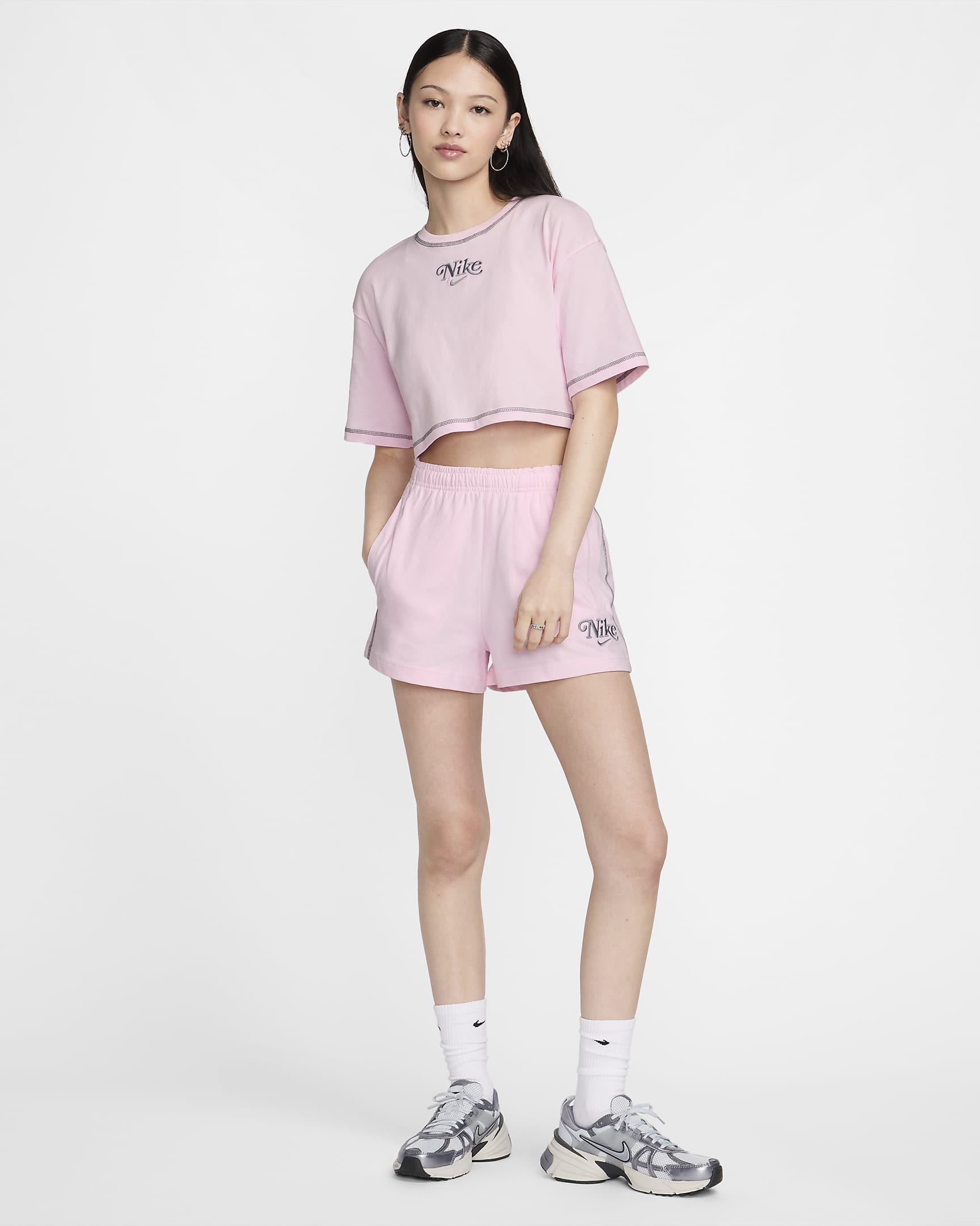 Short en jersey Nike Sportswear pour Femme - Pink Foam