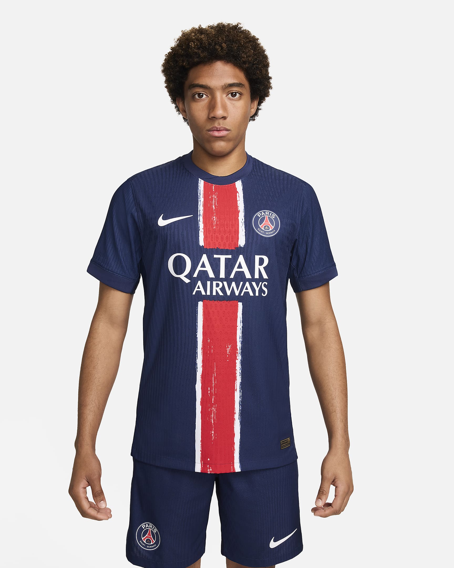 Męska koszulka piłkarska Nike Dri-FIT ADV Paris Saint-Germain Match 2024/25 (wersja domowa) - Midnight Navy/Midnight Navy/Biel