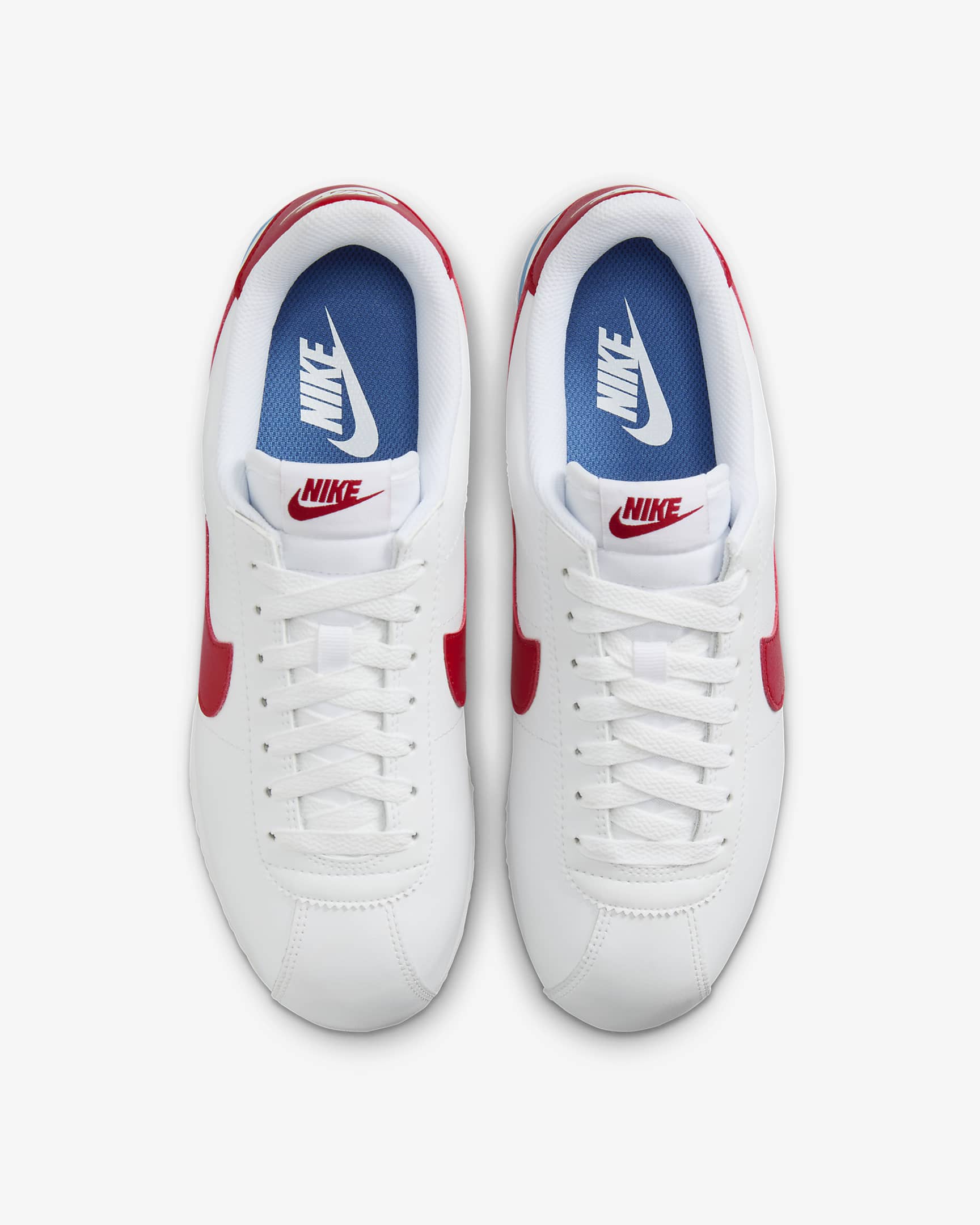 Nike Cortez Leather Women's Shoes - White/Varsity Blue/Varsity Red