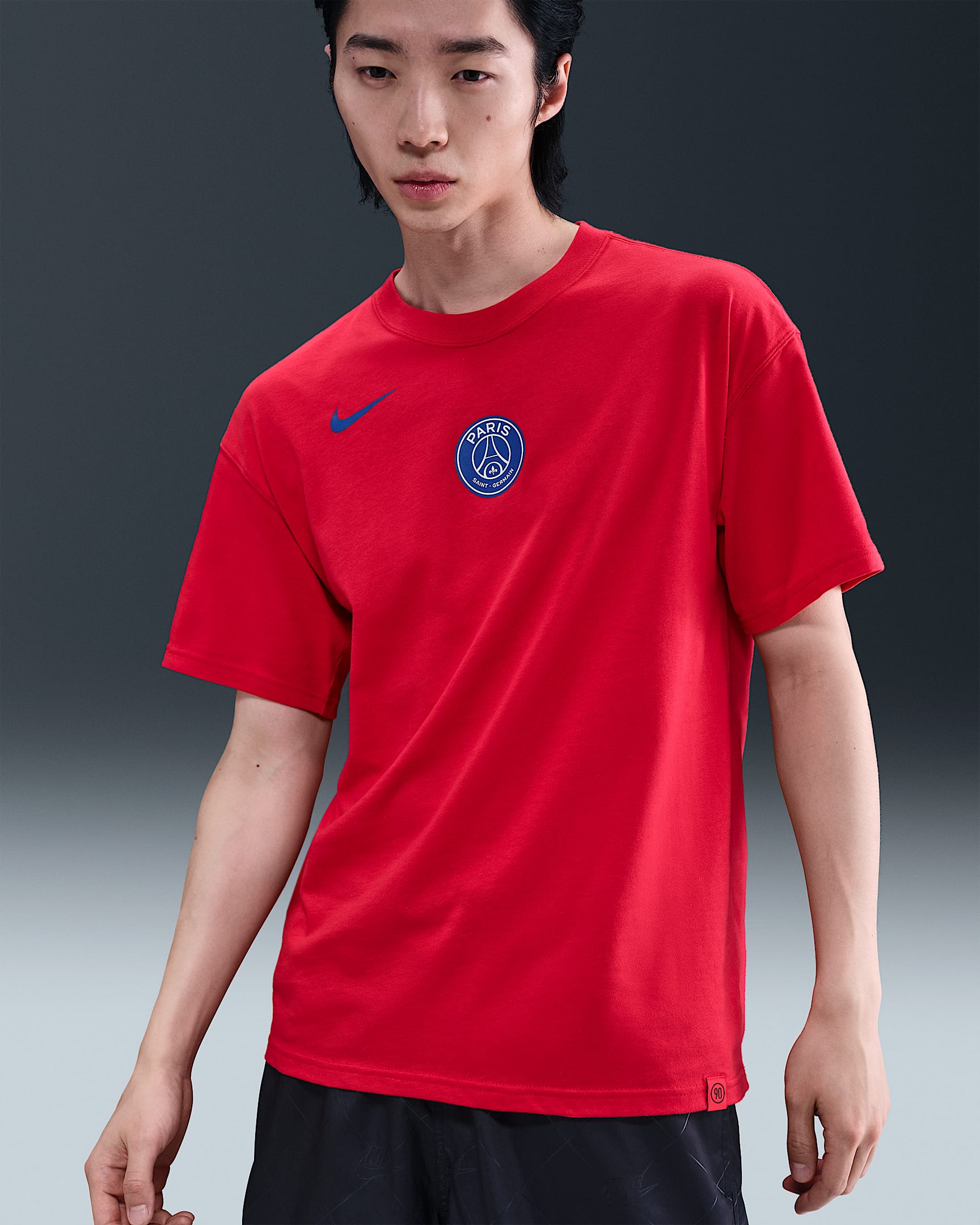 パリ サンジェルマン (PSG) メンズ ナイキ トータル 90 サッカー Tシャツ - グローバルレッド