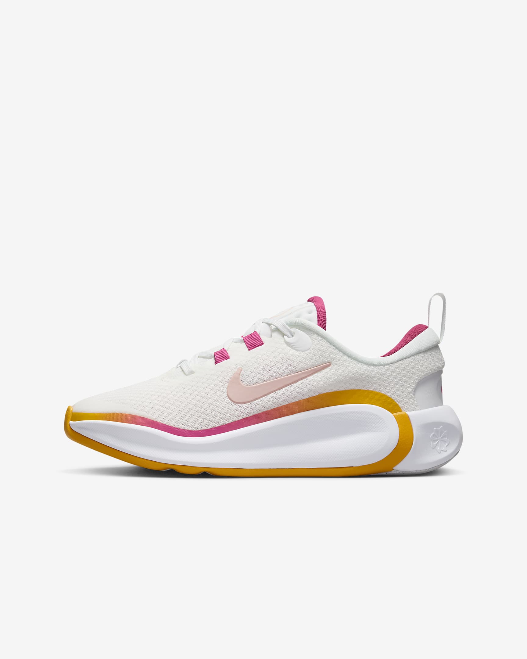 Nike Infinity Flow Older Kids' Running Shoes - Summit White/Pinksicle/University Gold/Arctic Orange