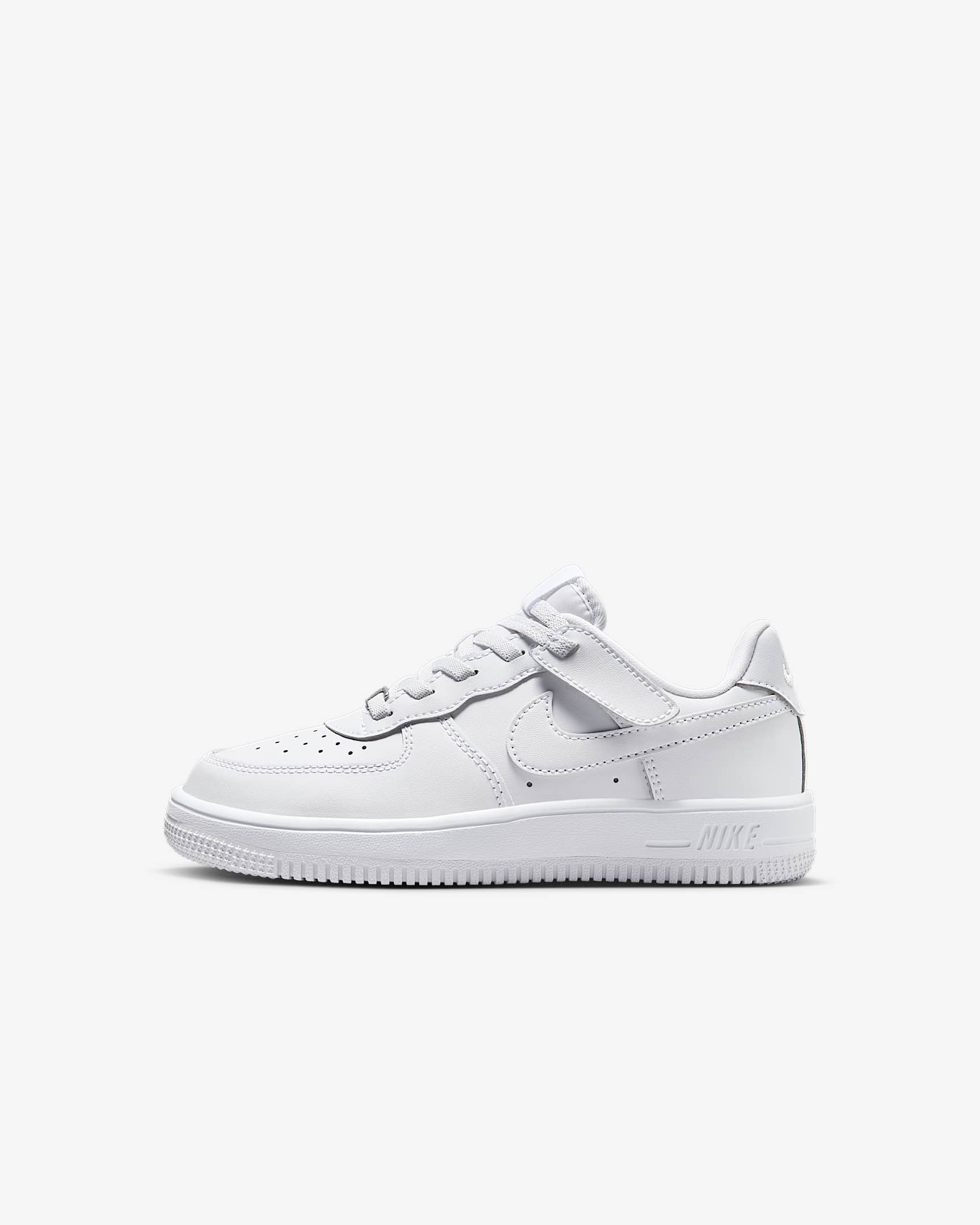 Nike Force 1 Low EasyOn Younger Kids' Shoes - White/White/White
