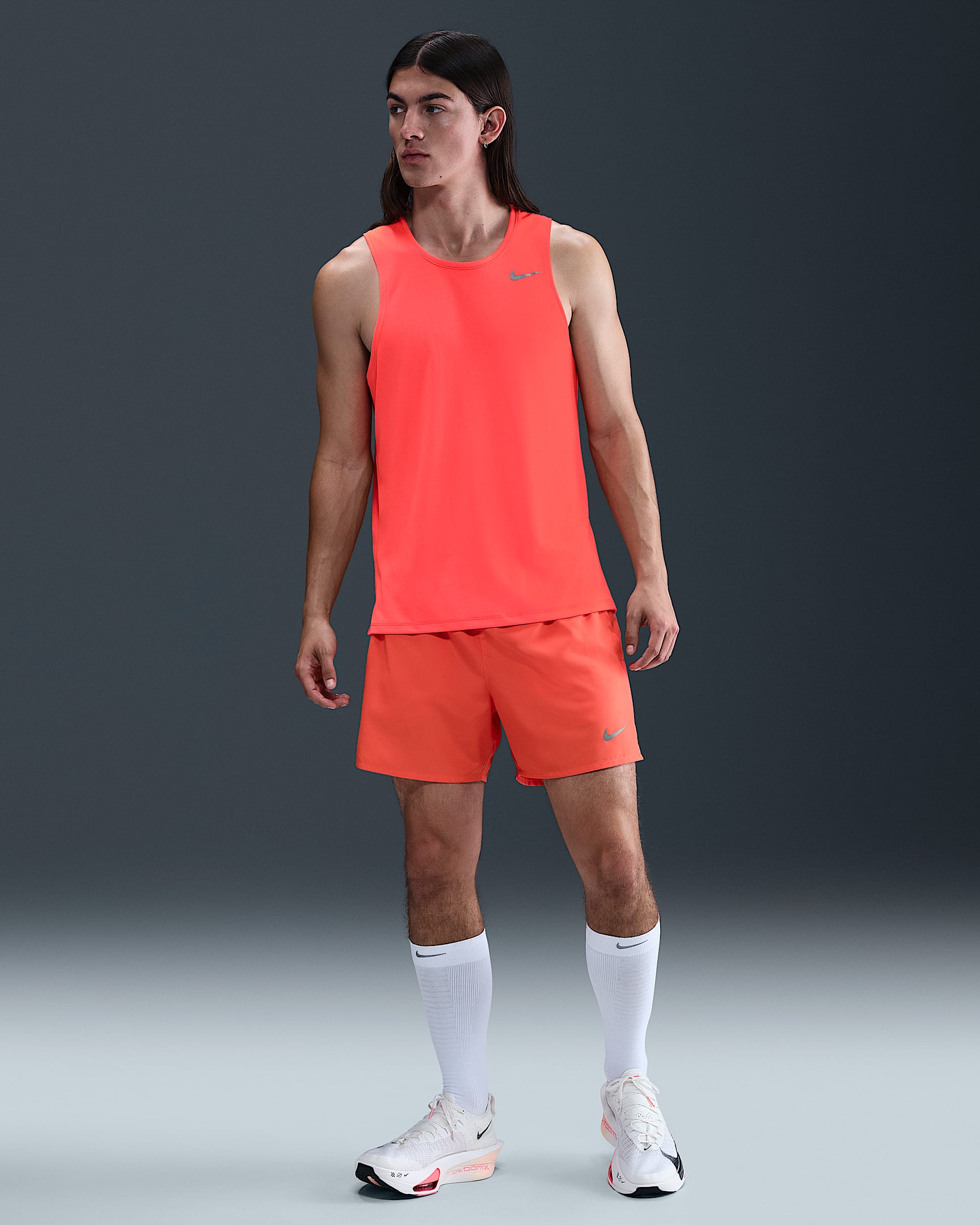 Nike Challenger Men's Dri-FIT 12.5cm (approx.) 2-in-1 Versatile Shorts - Bright Crimson/Bright Crimson/Black