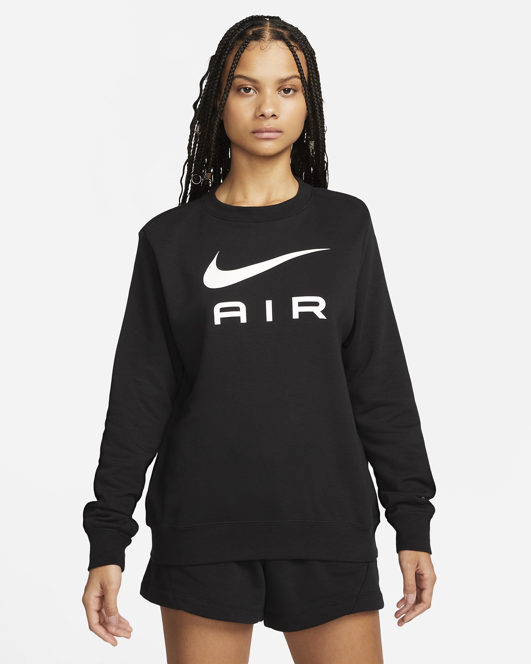 Nike Air Women's Fleece Crew-Neck Sweatshirt. Nike IE