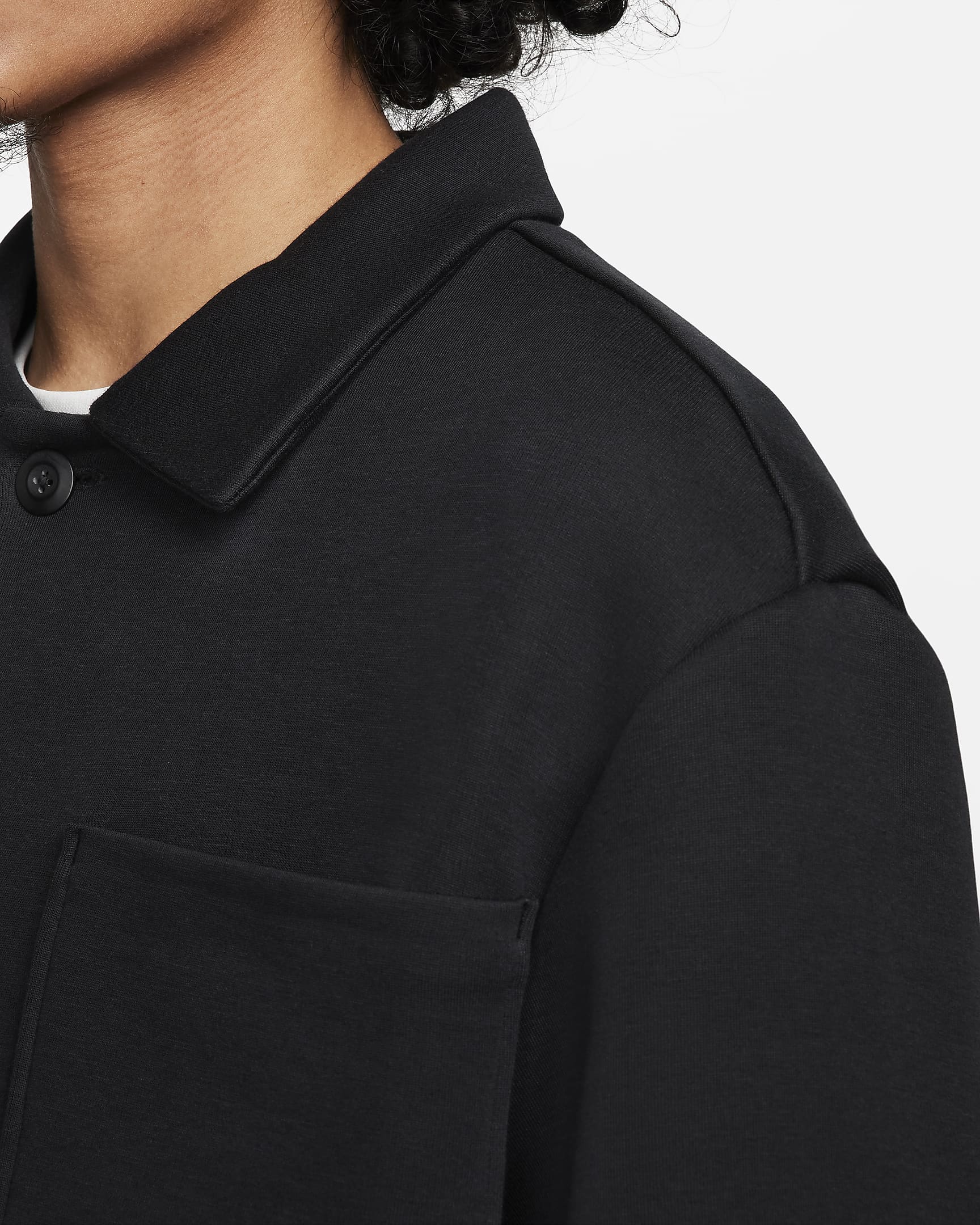 Surchemise oversize Nike Sportswear Tech Fleece Reimagined pour homme - Noir/Noir