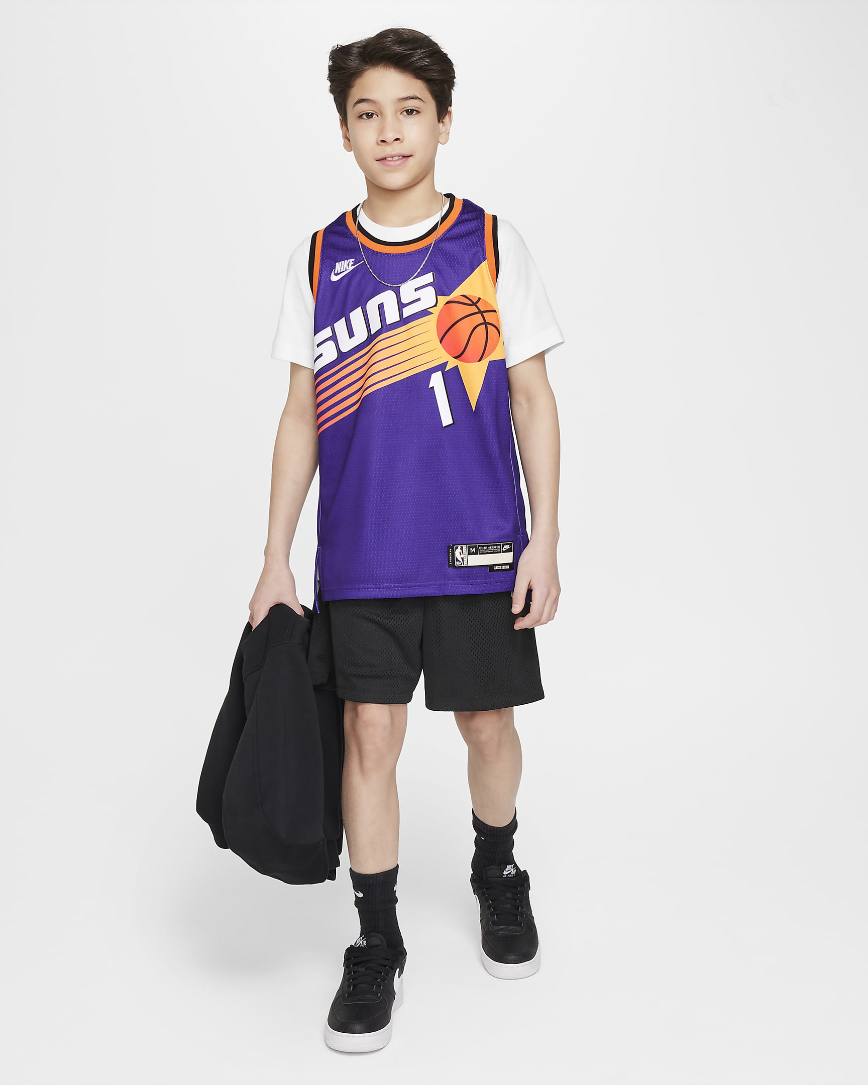 Camisola NBA Swingman Nike Dri-FIT Devin Booker Phoenix Suns Júnior - Roxo Field