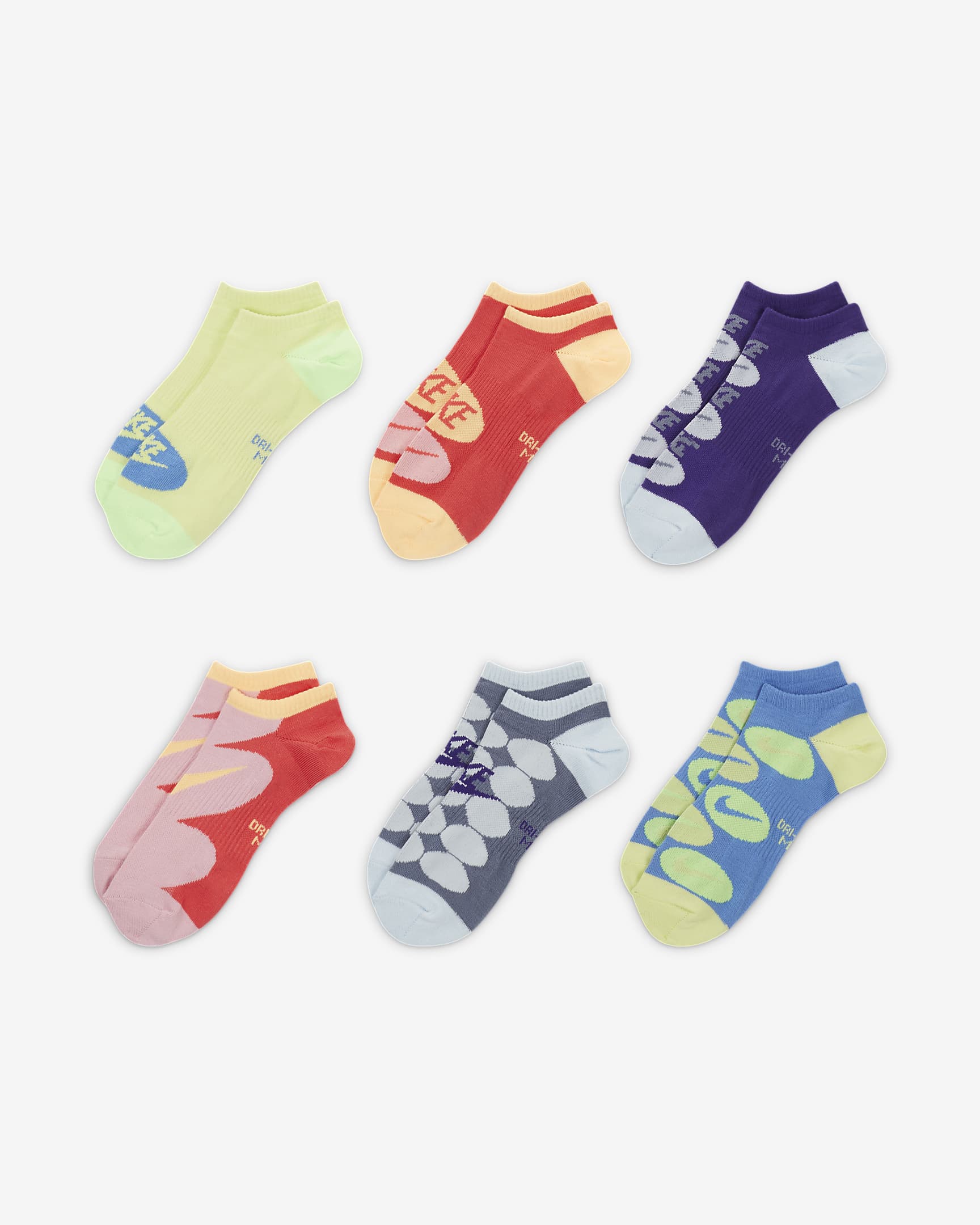 Nike Everyday Lightweight Training NoShow Socks (6 Pairs). Nike HR