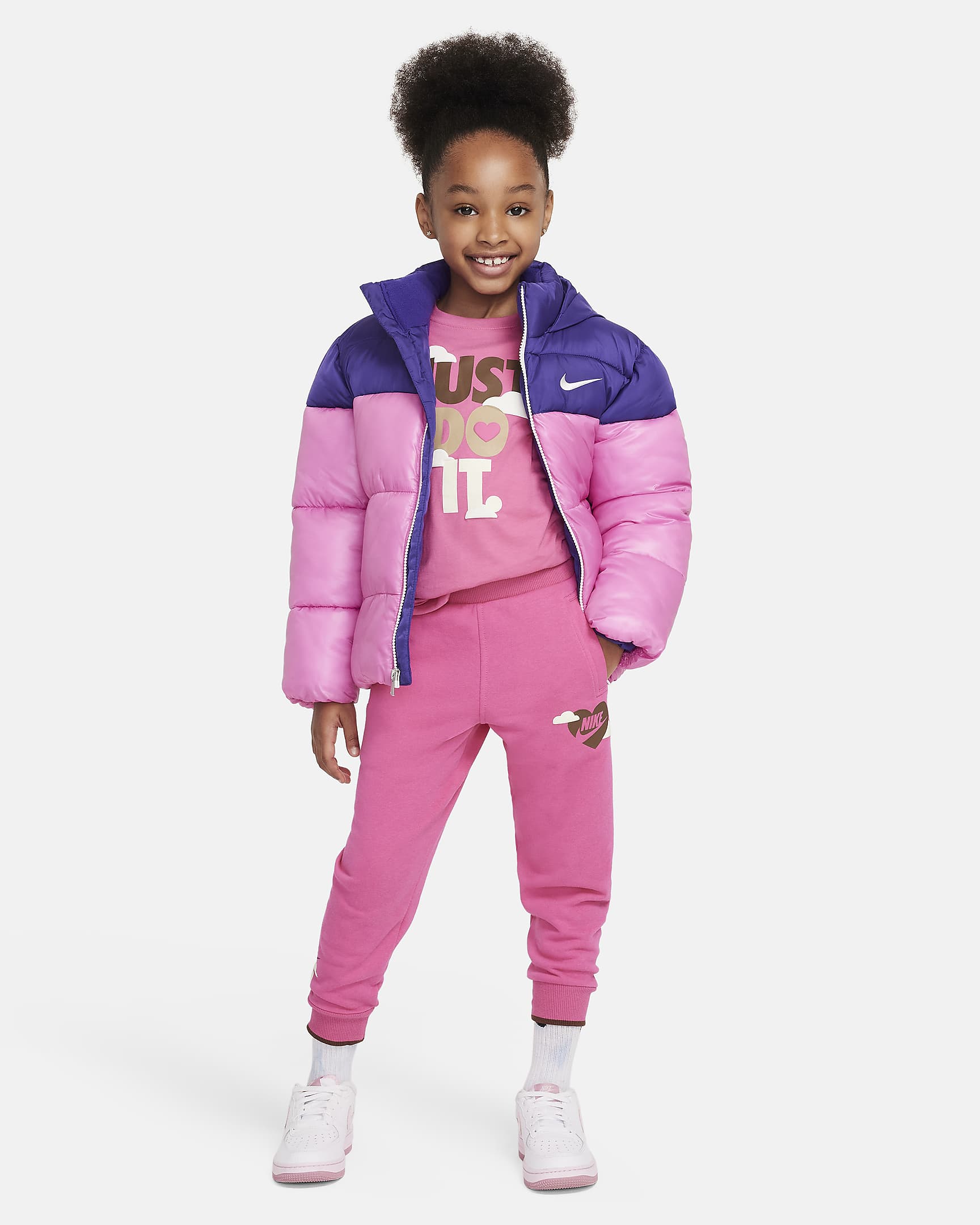 Nike Sweet Swoosh Little Kids' Joggers - Atomic Pink