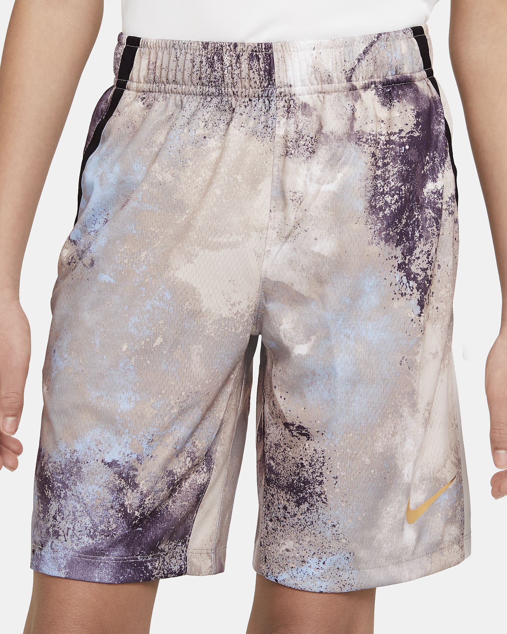 Nike Dri-FIT Big Kids' (Boys') Tie-Dye Training Shorts - Malt/Desert Sand