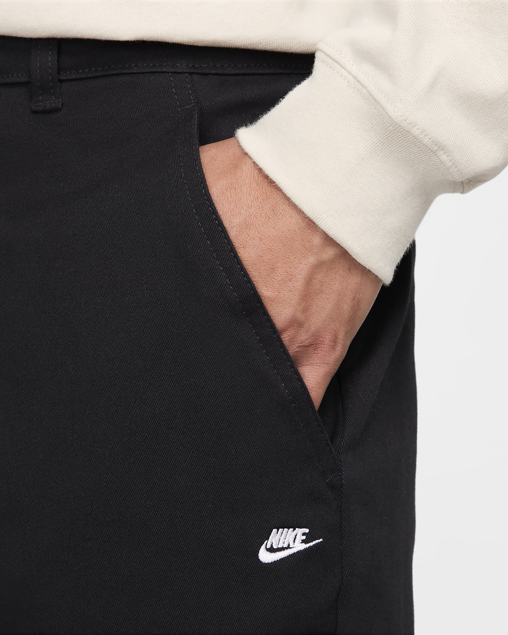 Nike Life Men's El Chino Trousers - Black/White