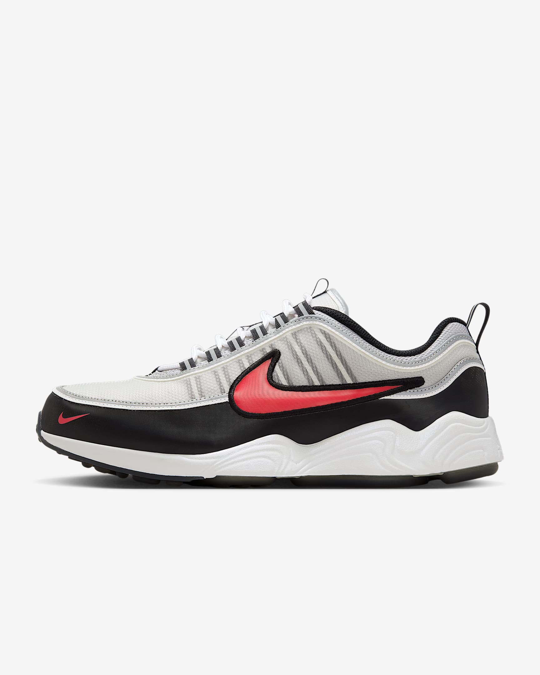 Nike Air Zoom Spiridon Men's Shoes - Metallic Silver/Black/White/Sport Red