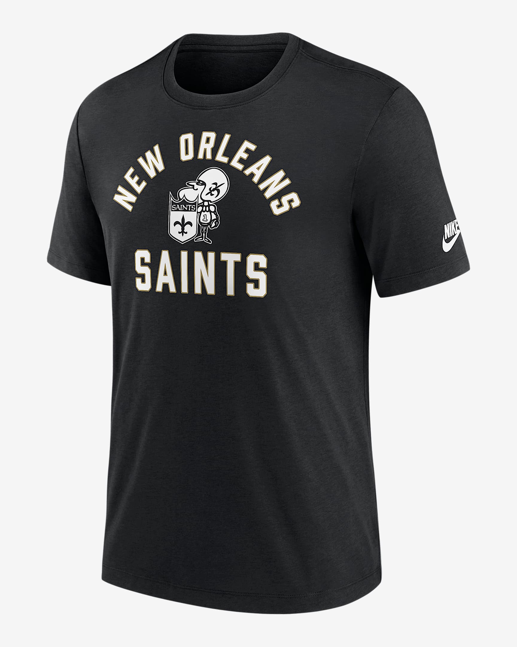 New Orleans Saints Favorable Timeline Men's Nike NFL T-Shirt - Black