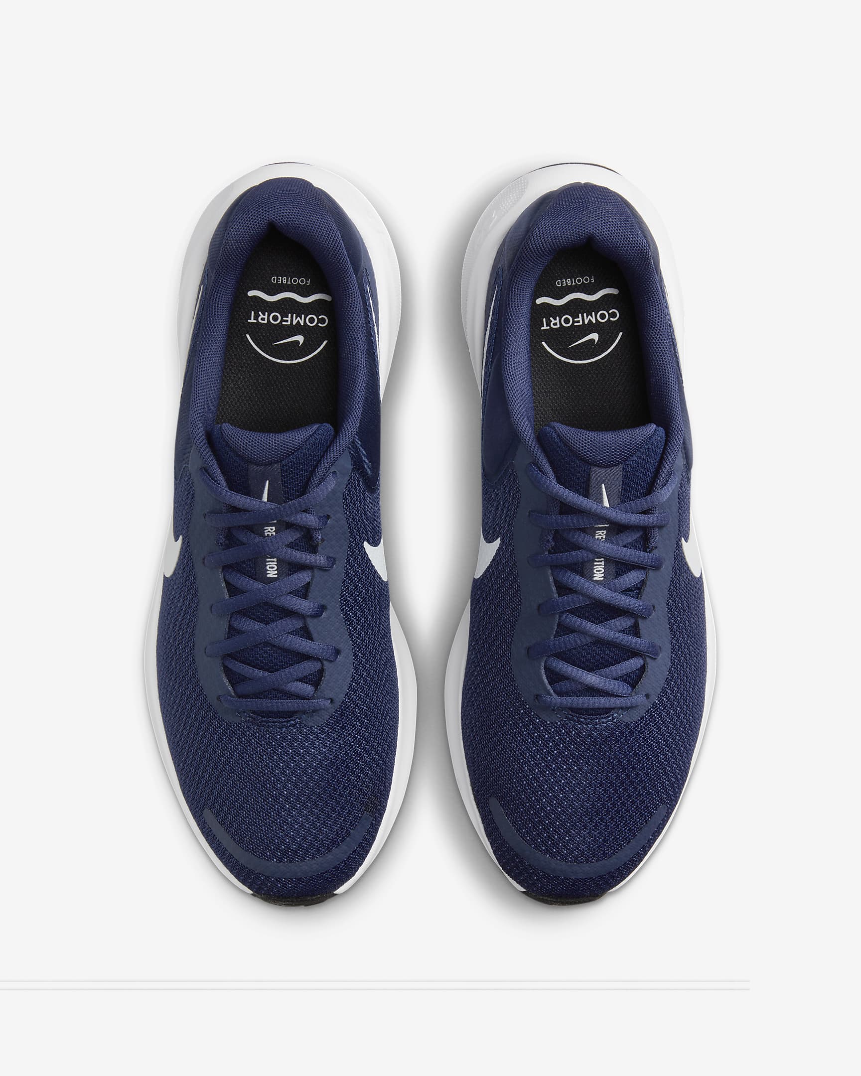 Nike Revolution 7 Straßenlaufschuh für Herren - Midnight Navy/Schwarz/Weiß/Pure Platinum