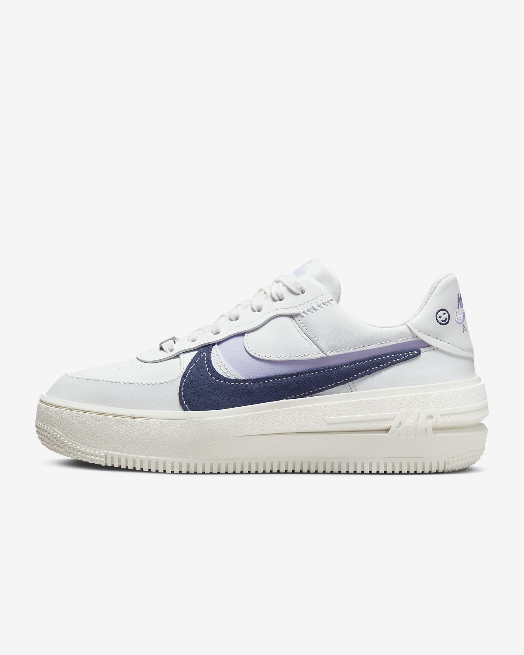 Nike Air Force 1 PLT.AF.ORM LV8 Women's Shoes - Summit White/Oxygen Purple/Sail/Midnight Navy