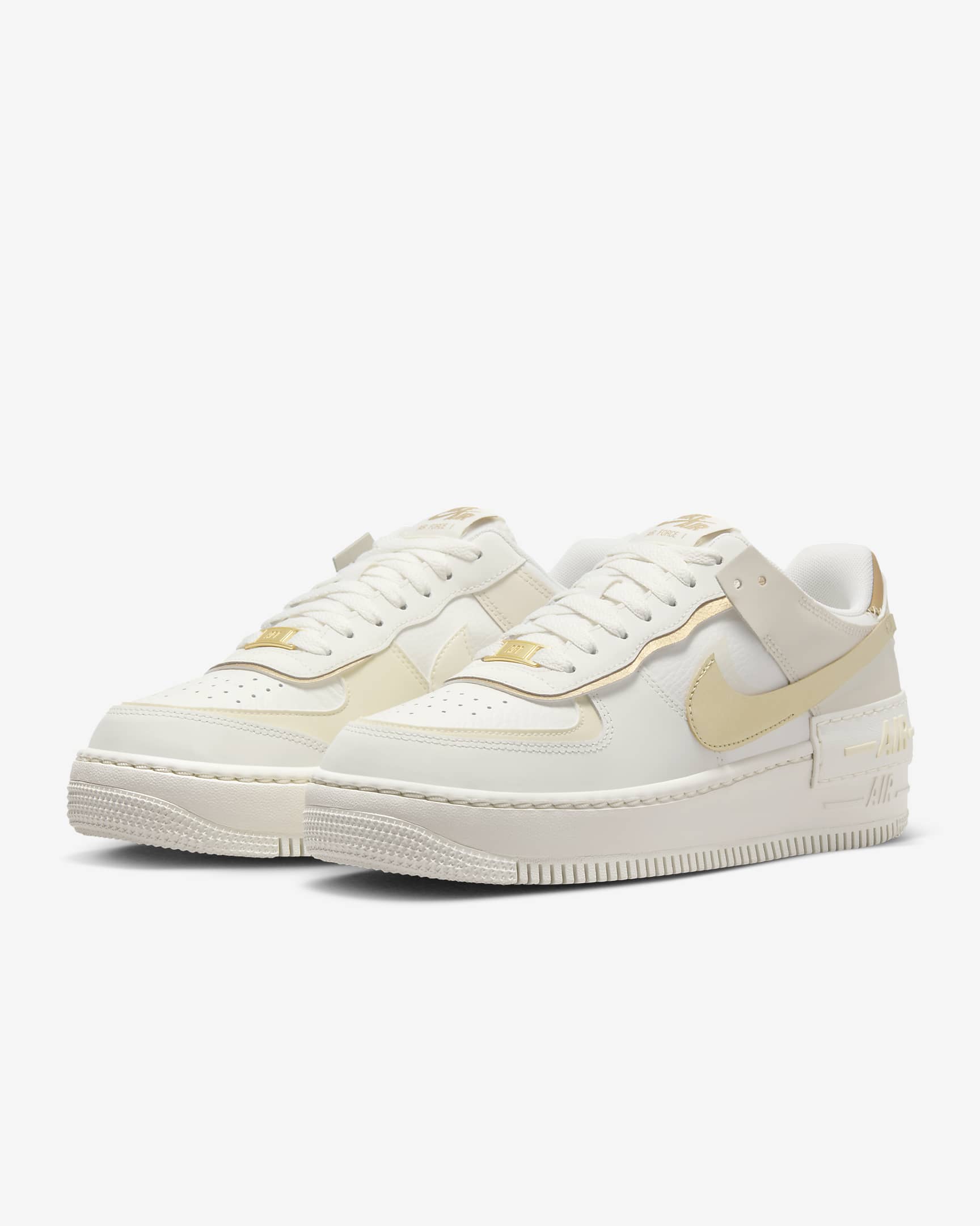 Nike Air Force 1 Shadow 女鞋 - Sail/Coconut Milk/Metallic Gold