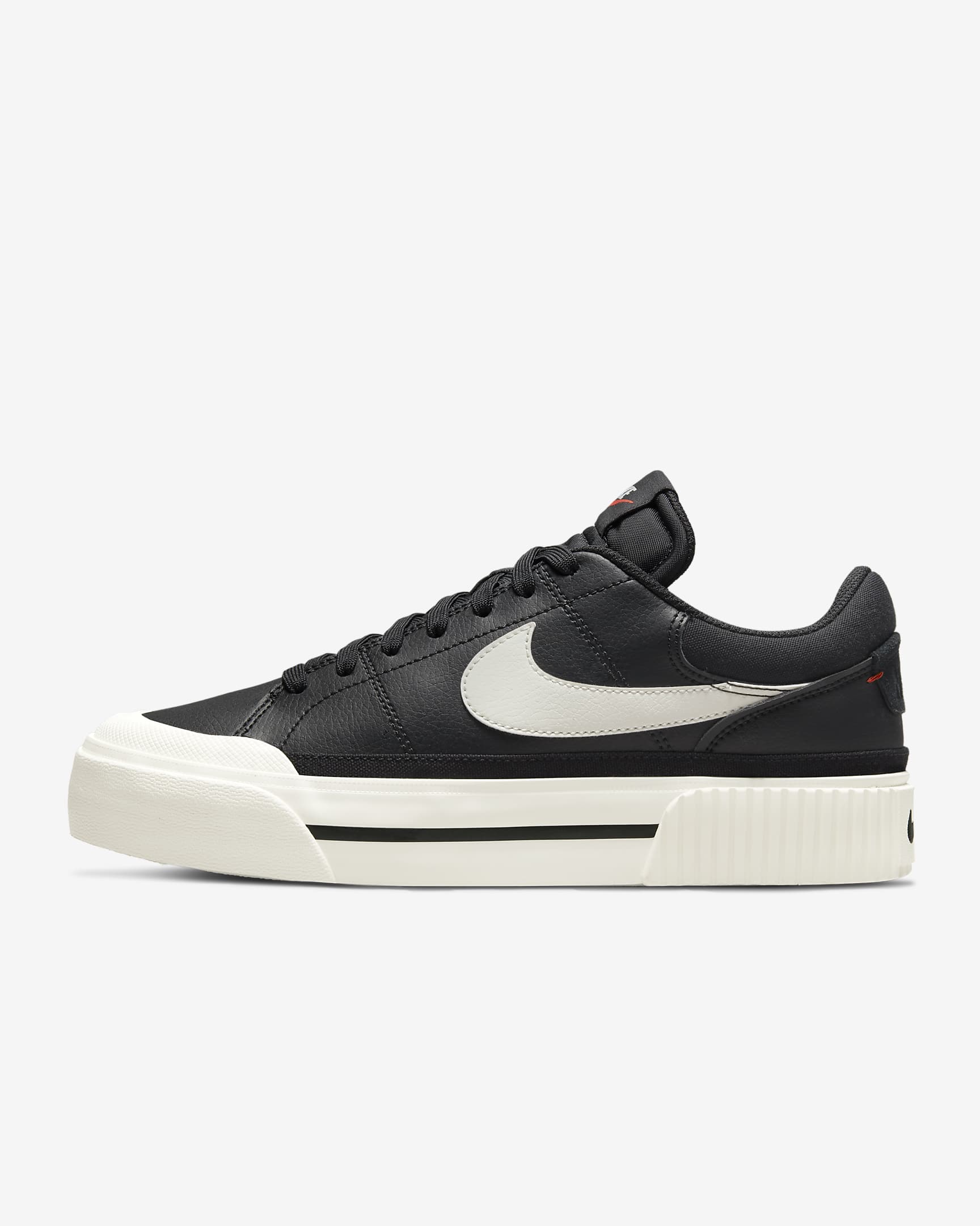 Nike Court Legacy Lift Damesschoenen - Zwart/Wit/Team Orange/Sail