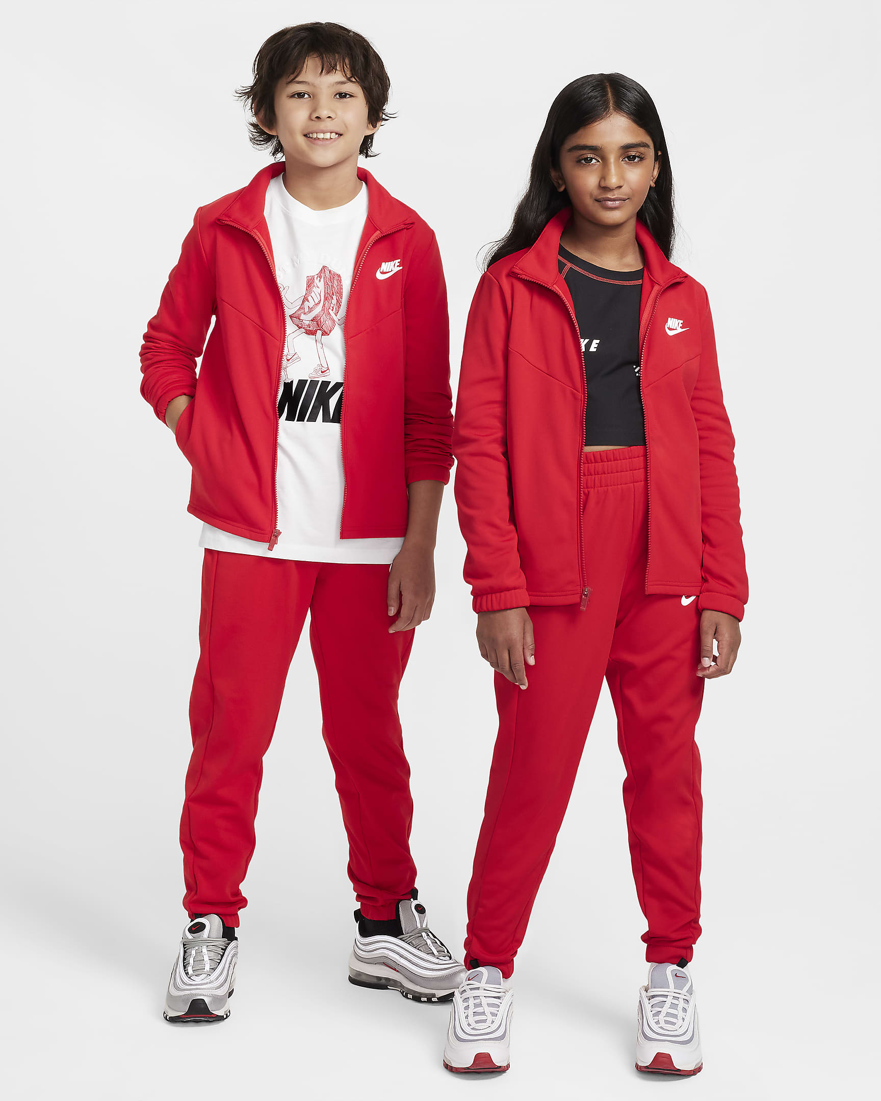 Nike Sportswear Older Kids' Tracksuit - University Red/University Red/White