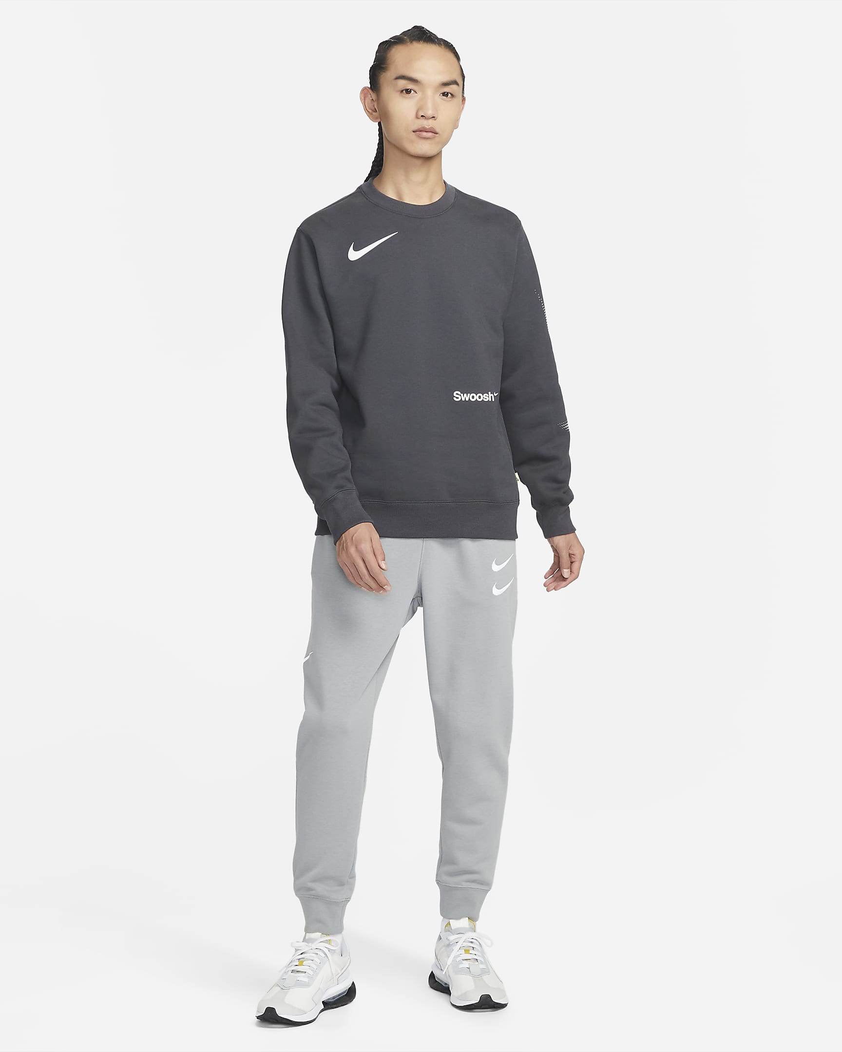 Nike Sportswear Premium Men's Fleece Crew-Neck Sweatshirt - Anthracite