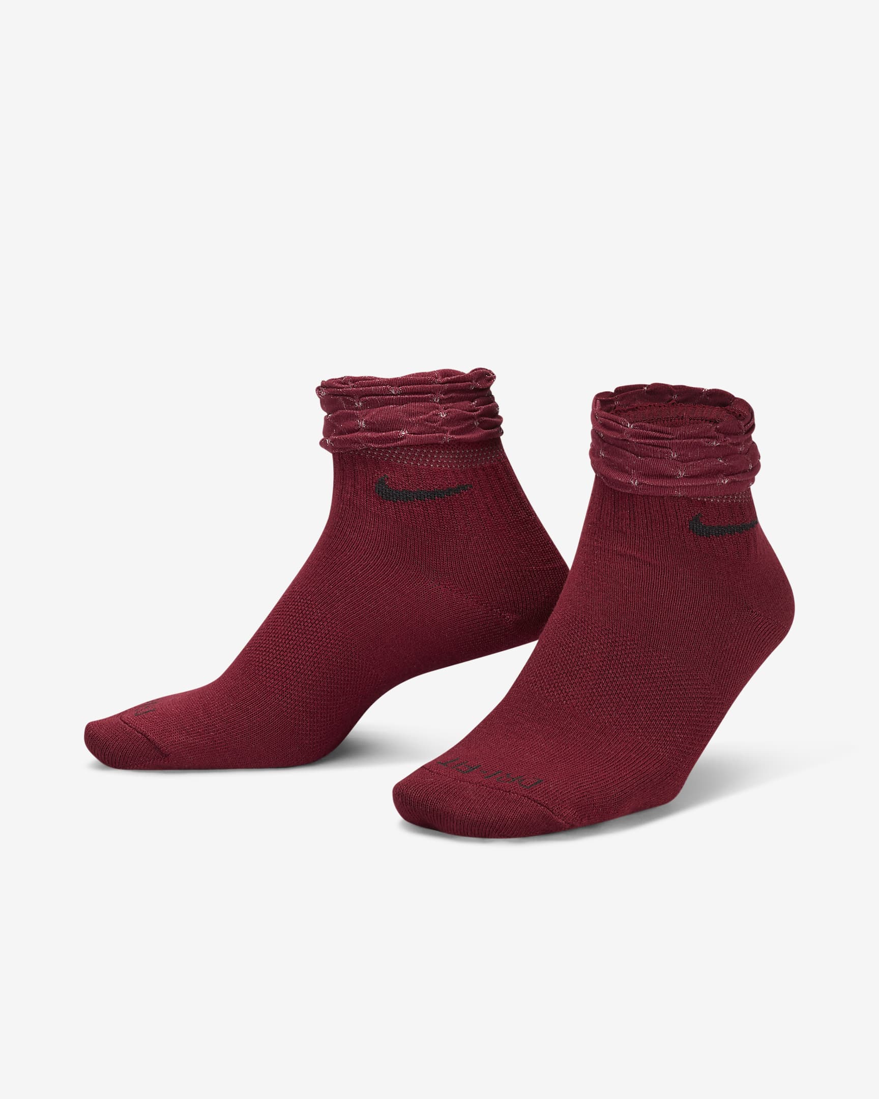 Nike Everyday Training Ankle Socks - Dark Beetroot/Black