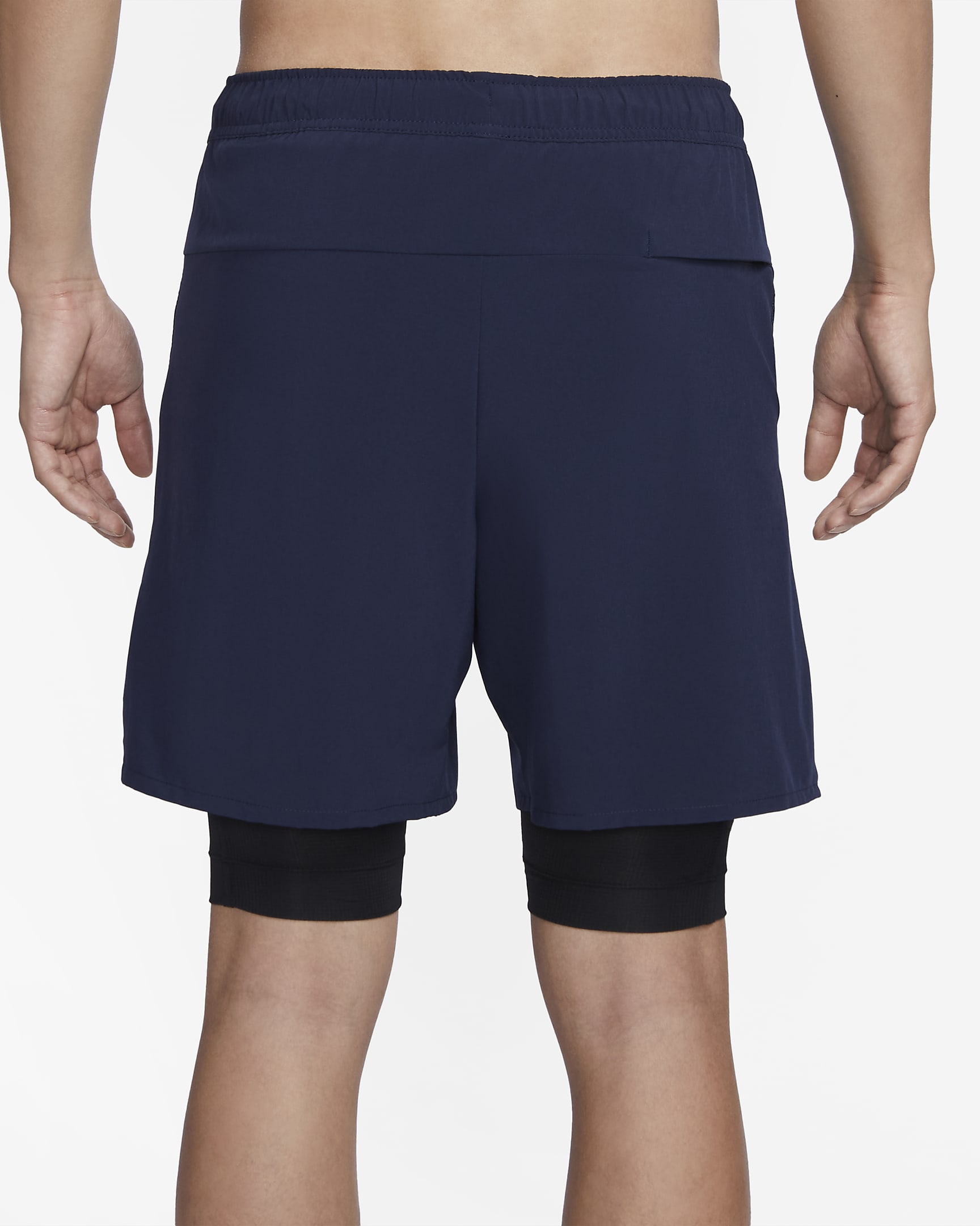 Nike Dri-FIT Unlimited Men's 18cm (approx.) 2-in-1 Versatile Shorts - Obsidian/Black/Black/Obsidian