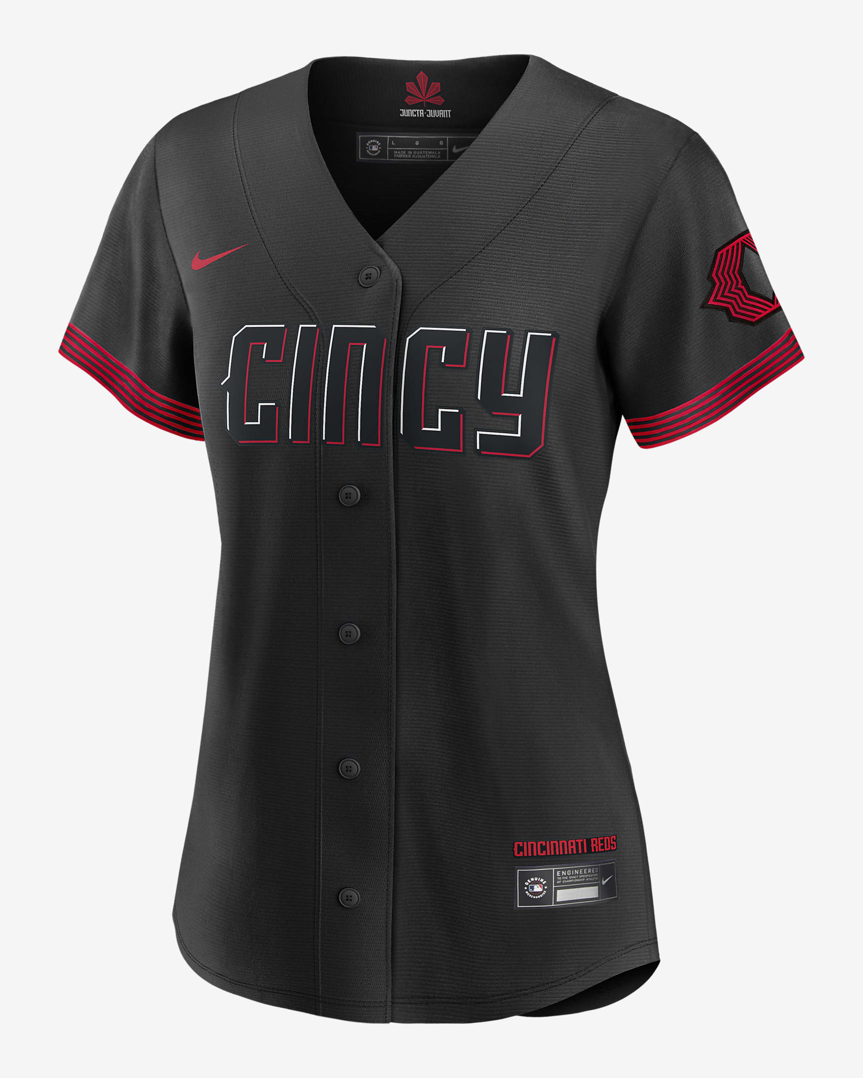 MLB Cincinnati Reds City Connect (Ken Griffey Jr.) Women's Replica Baseball Jersey - Black