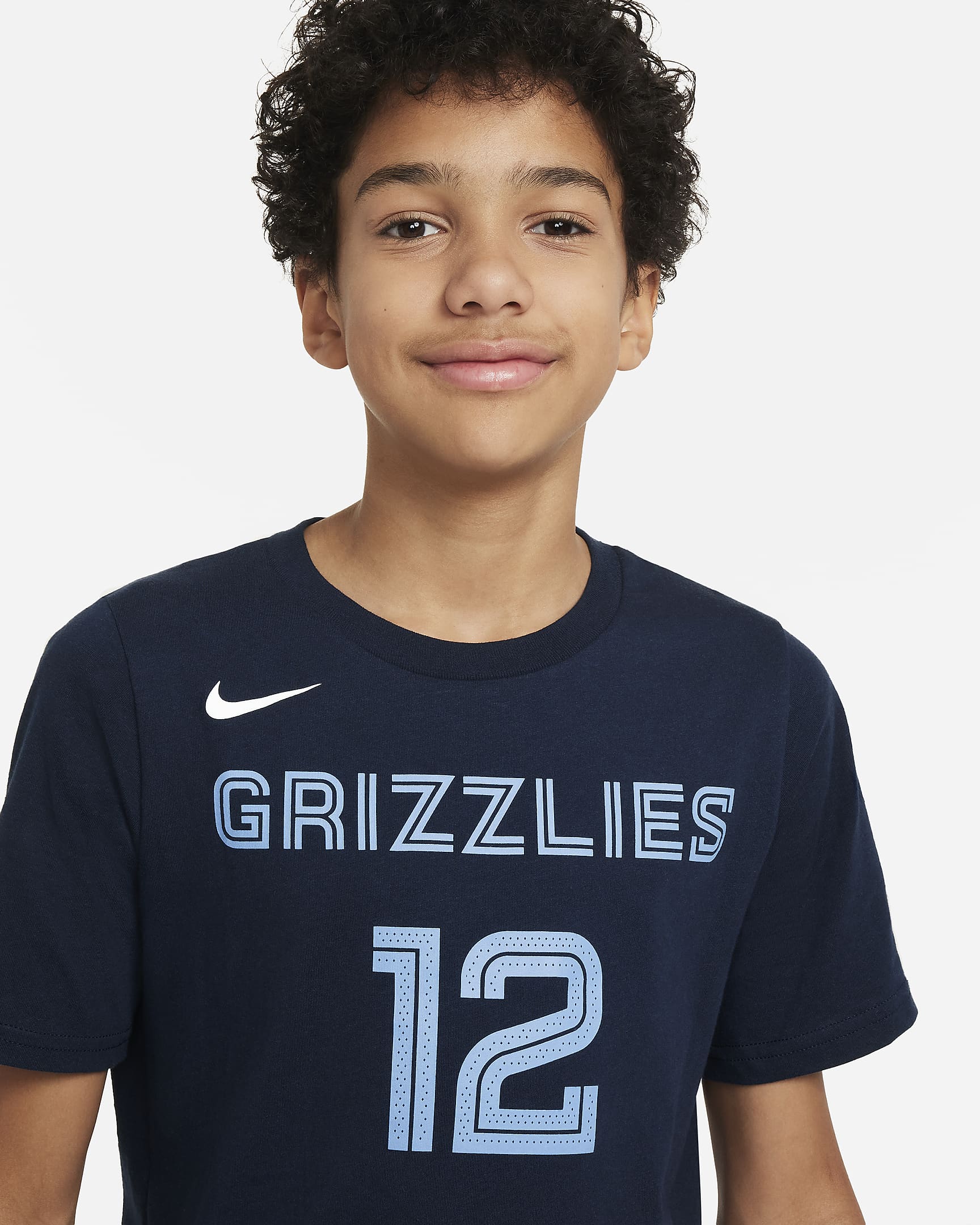 T-shirt NBA Nike Ja Morant Memphis Grizzlies Júnior - College Navy