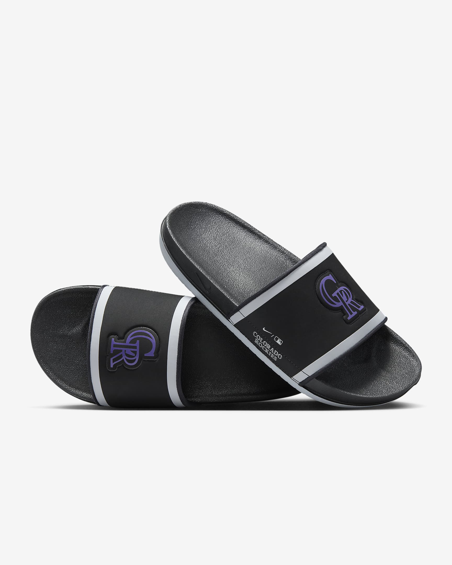 Nike Offcourt (MLB Colorado Rockies) Slide - Black/Wolf Grey/Court Purple