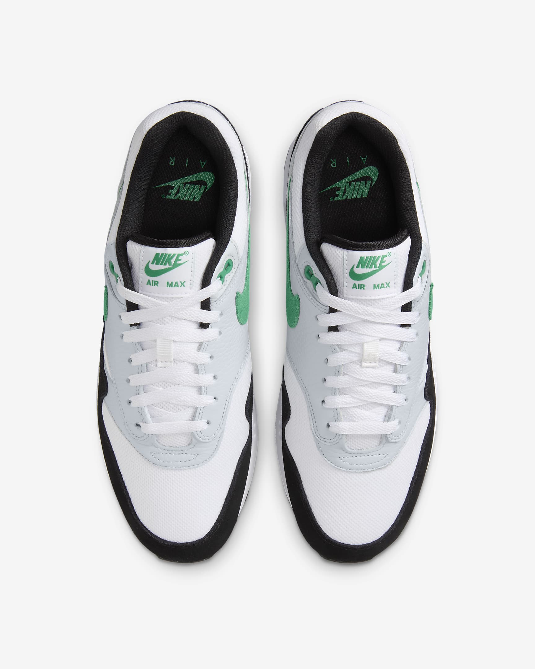 Chaussure Nike Air Max 1 pour homme - Blanc/Pure Platinum/Noir/Stadium Green