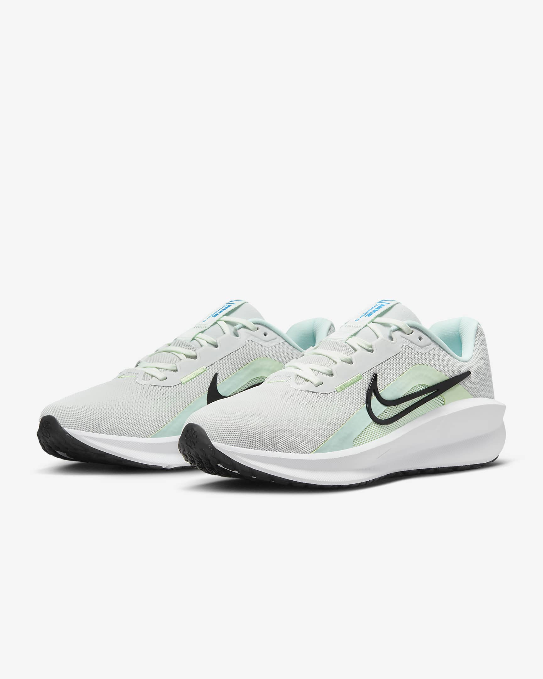 Nike Downshifter 13 女款路跑鞋 - Photon Dust/Glacier Blue/Barely Green/黑色