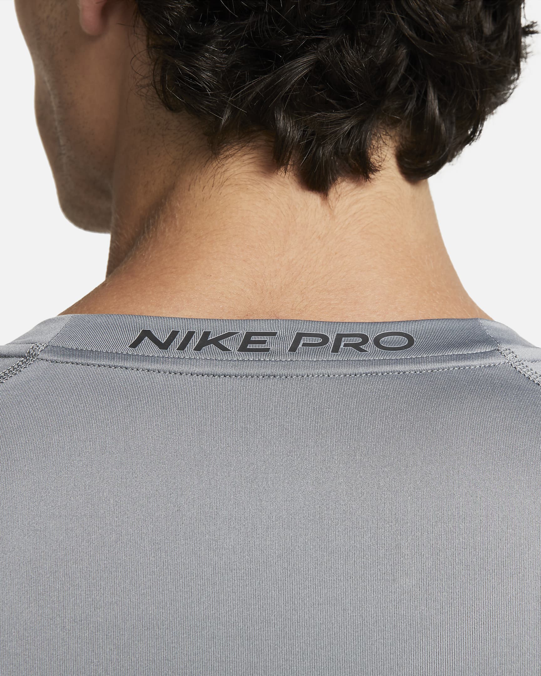 Haut de fitness ajusté à manches longues Dri-FIT Nike Pro pour homme - Smoke Grey/Noir