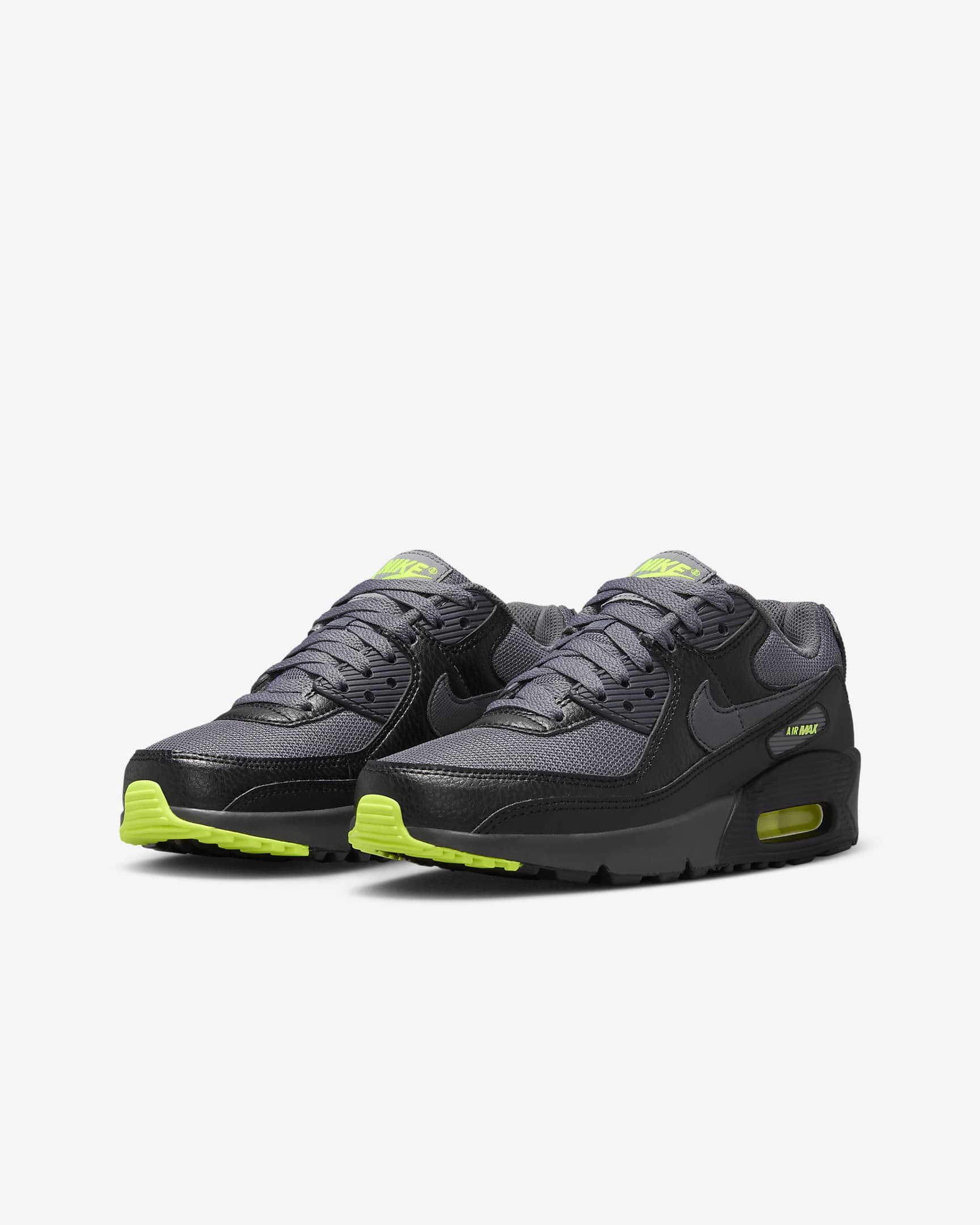 Nike Air Max 90 Next Nature Older Kids' Shoes - Black/Volt/Volt/Dark Grey