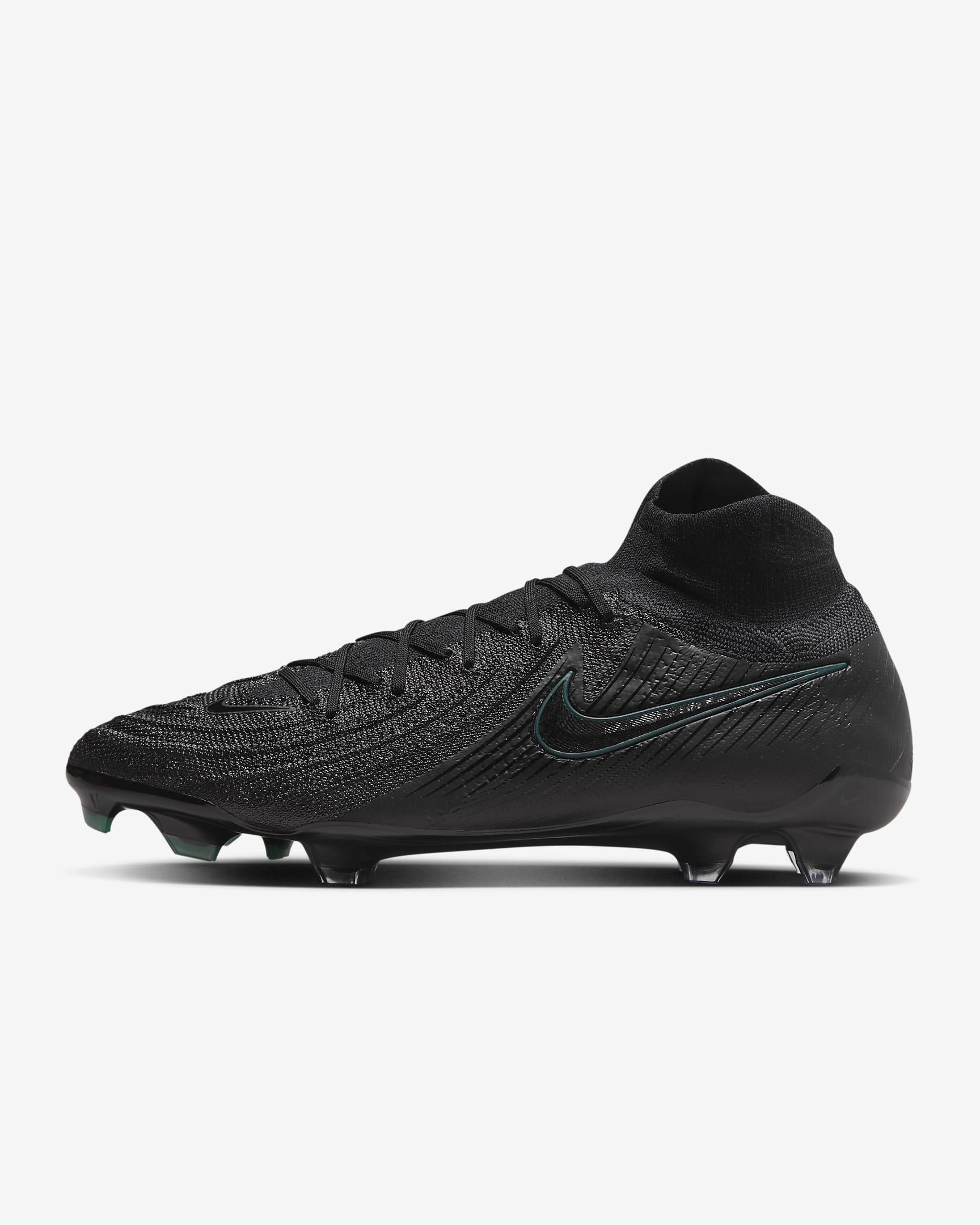 Nike Phantom Luna 2 Elite FG High-Top Soccer Cleats - Black/Deep Jungle/Black