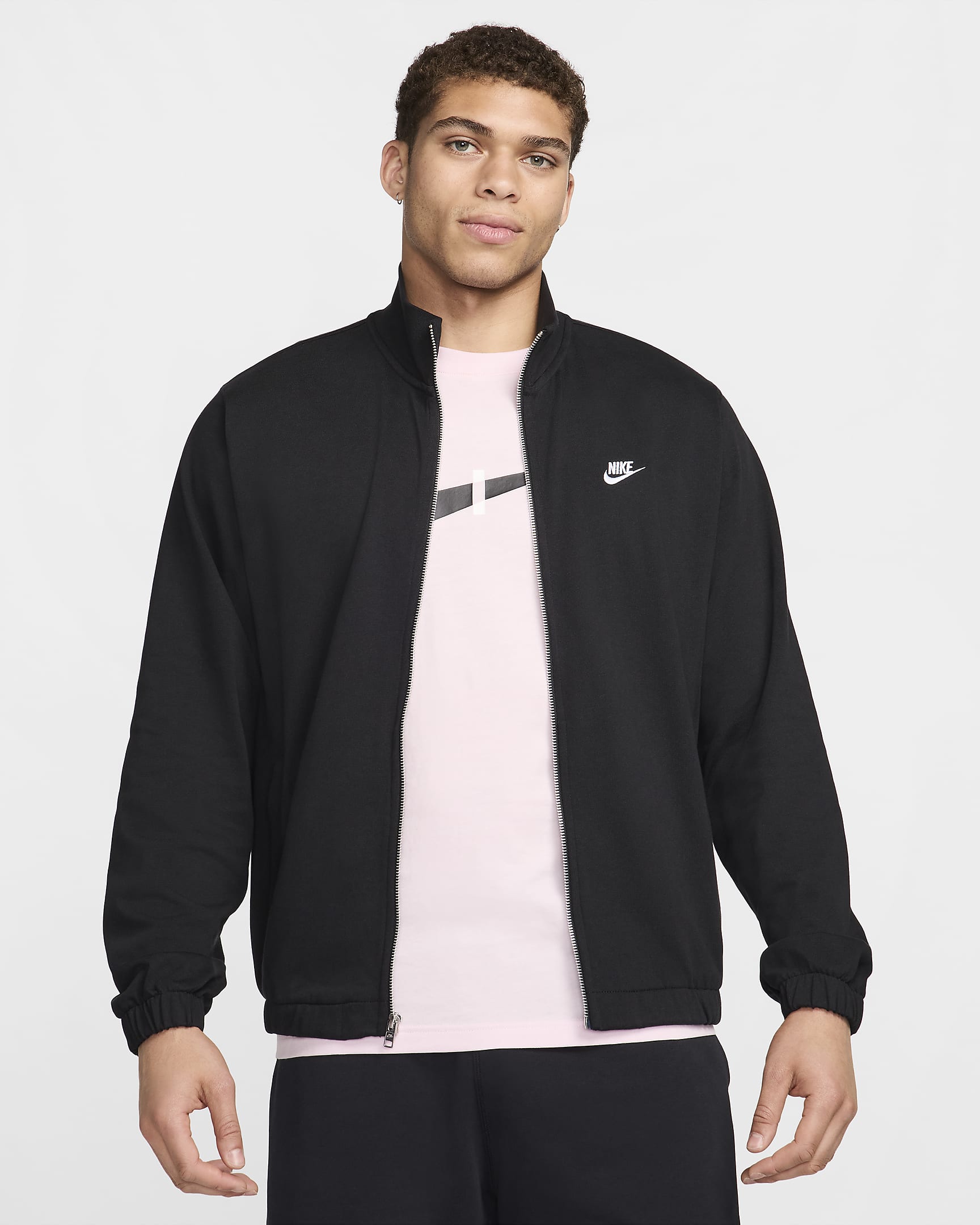 Nike Club Men's Knit Jacket - Black/Black/White