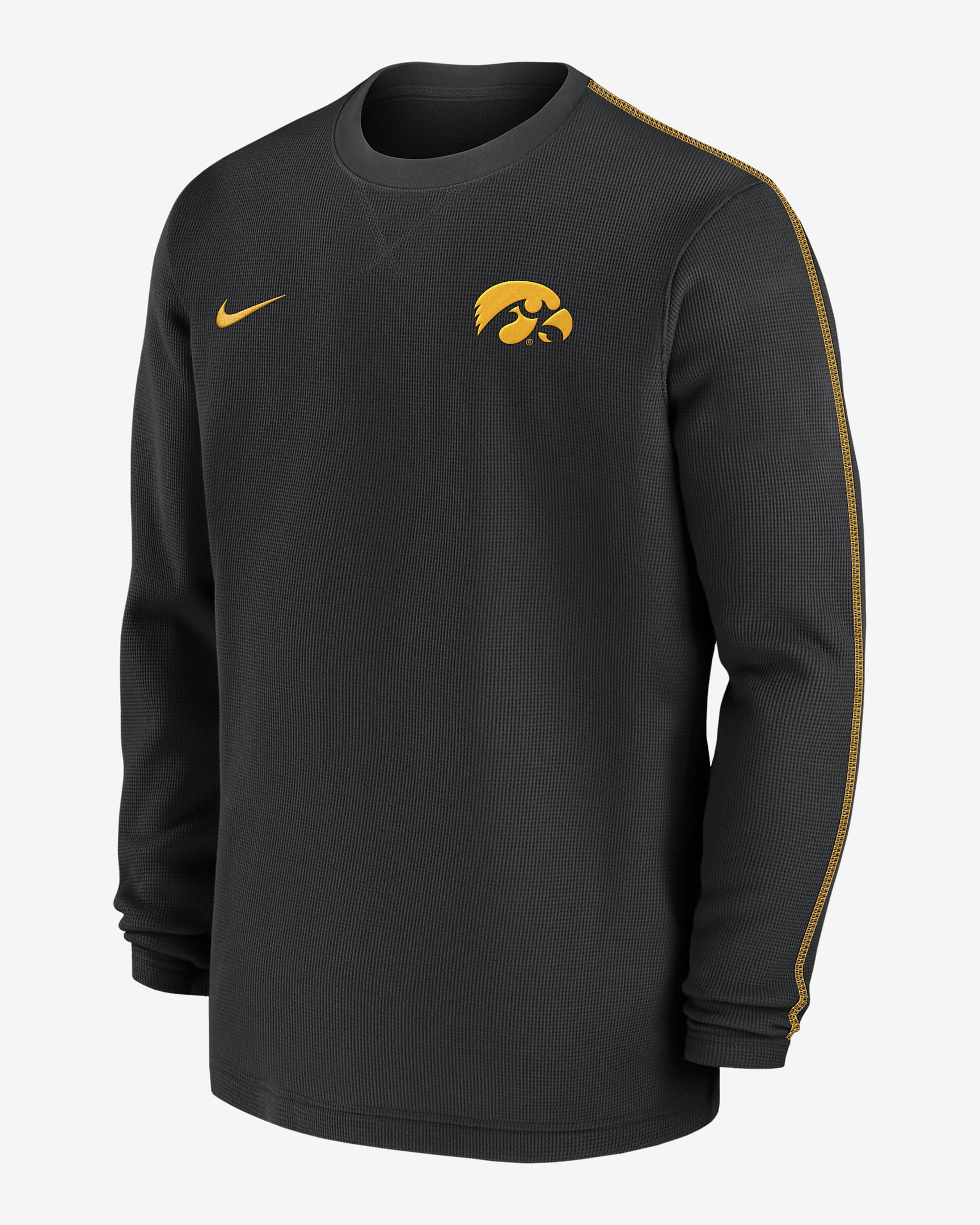 Iowa Hawkeyes Sideline Coach Men's Nike College Long-Sleeve Top - Black