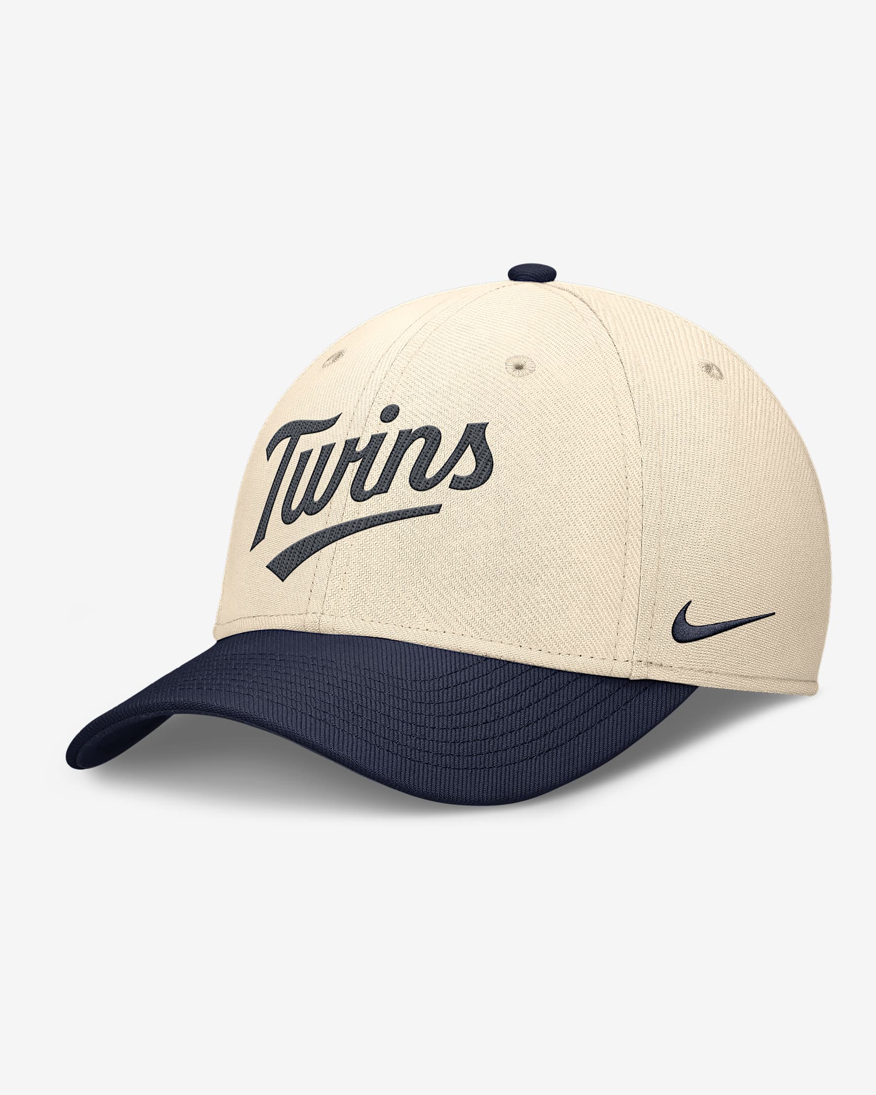 Minnesota Twins Statement Rise Swoosh Men's Nike Dri-FIT MLB Hat - Natural