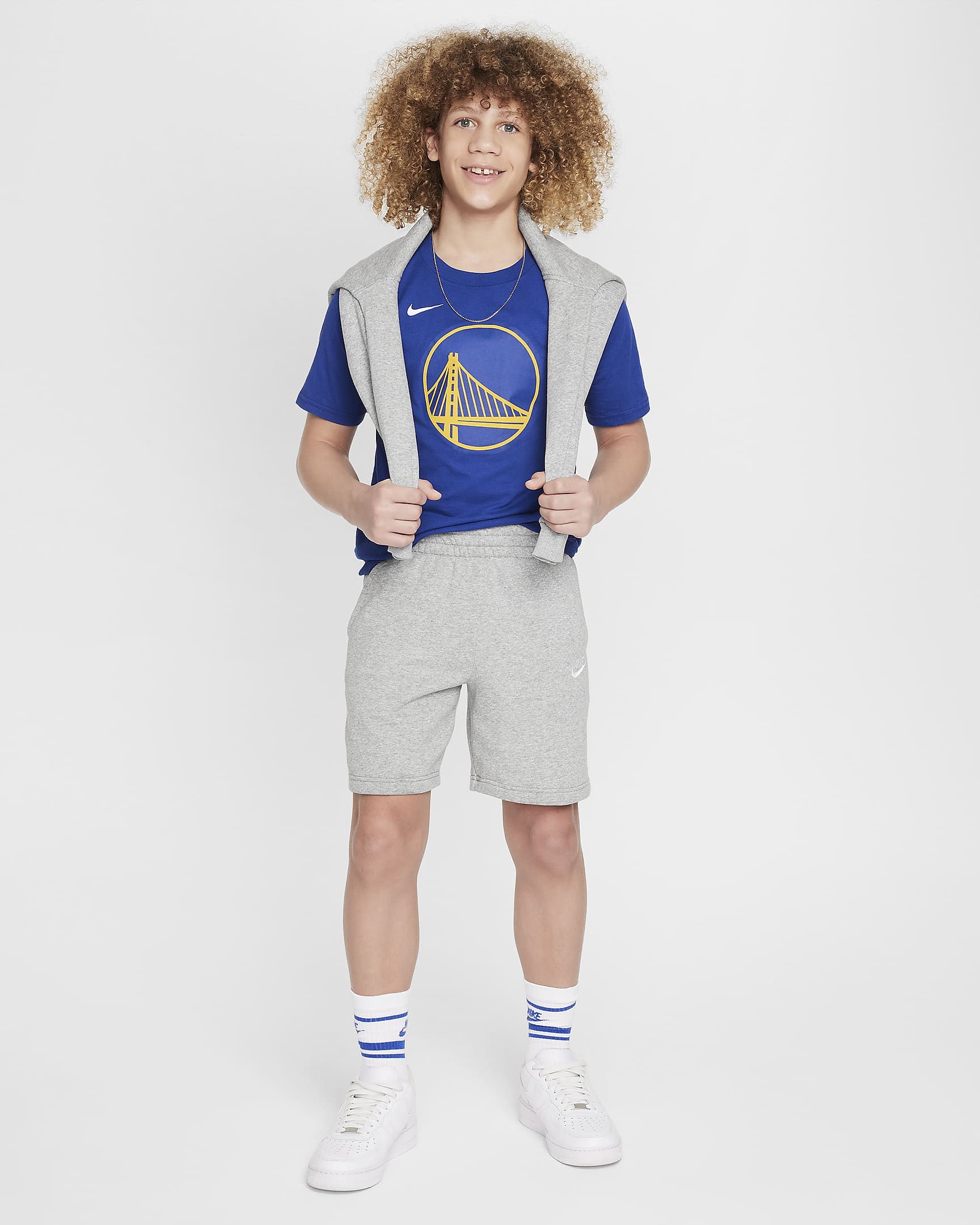 Golden State Warriors Essential Camiseta con logotipo Nike de la NBA - Niño - Rush Blue