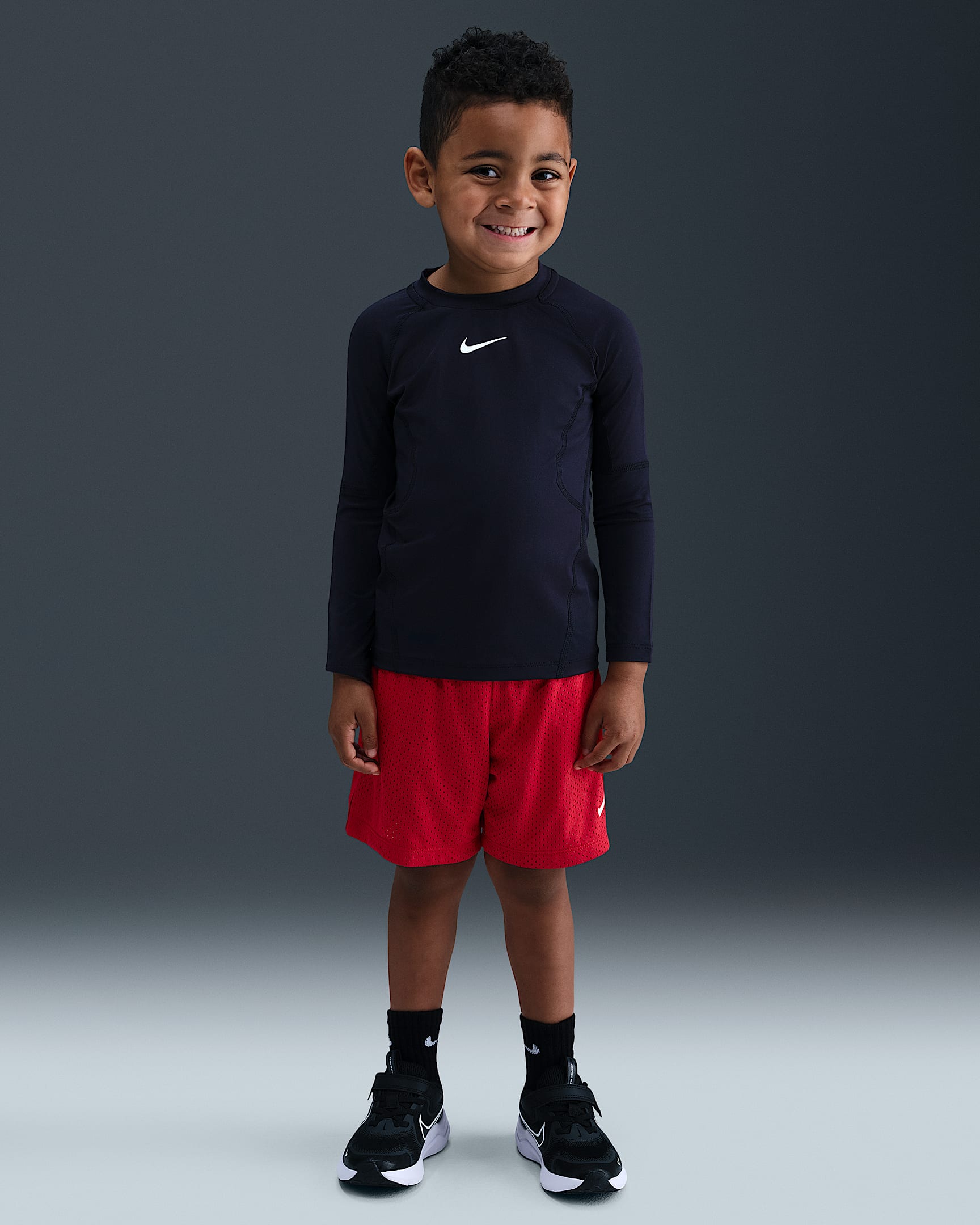 Nike Dri-FIT Toddler Multi Mesh Shorts - University Red