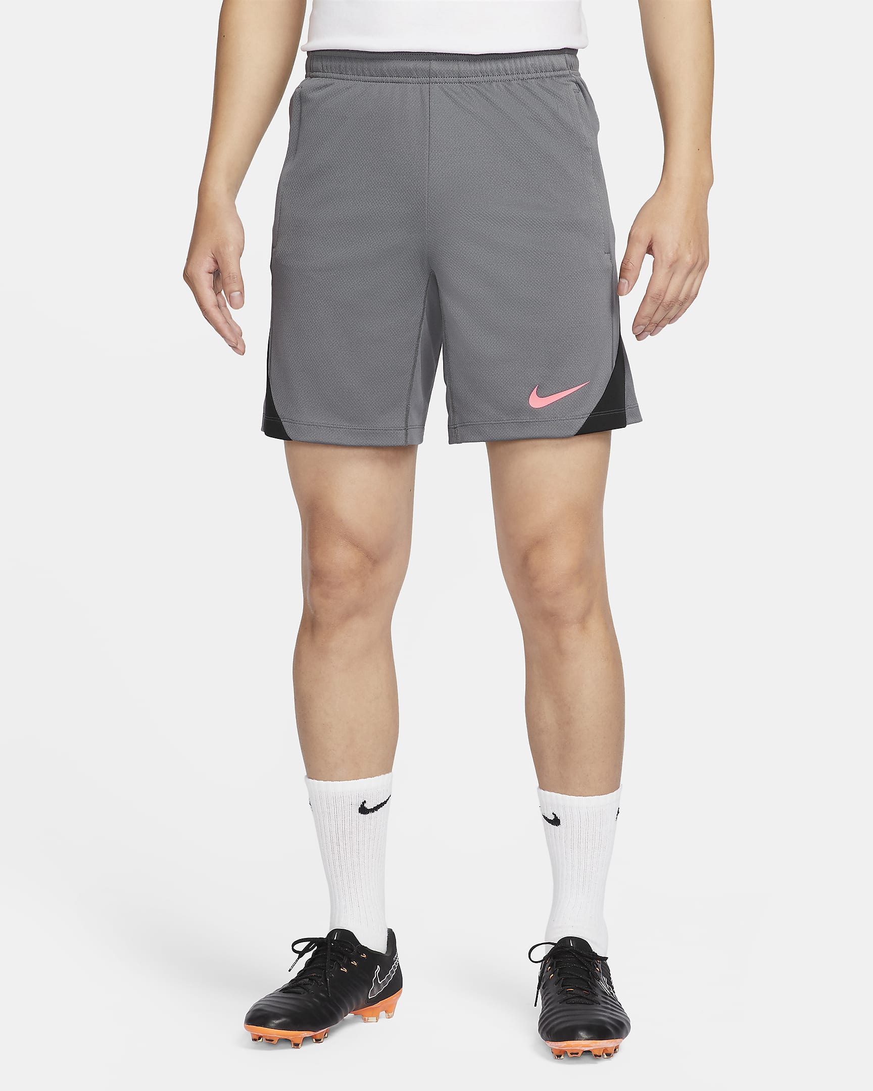 Nike Strike Men's Dri-FIT Football Shorts - Iron Grey/Iron Grey/Black/Sunset Pulse