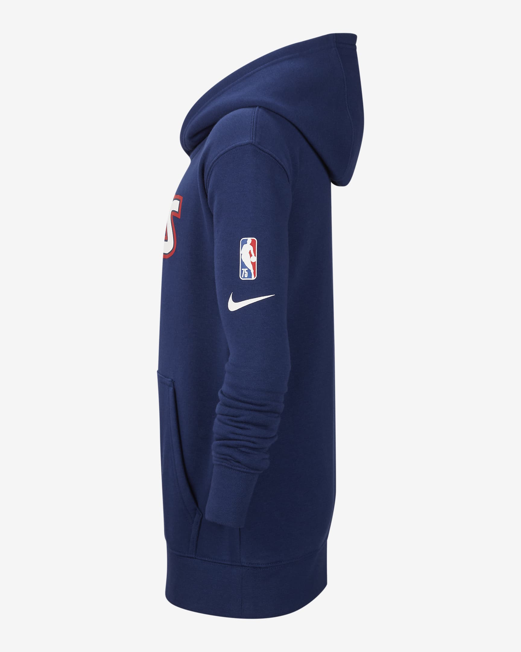 Hoodie pullover de lã cardada NBA Nike Brooklyn Nets Essential Júnior - Azul Void