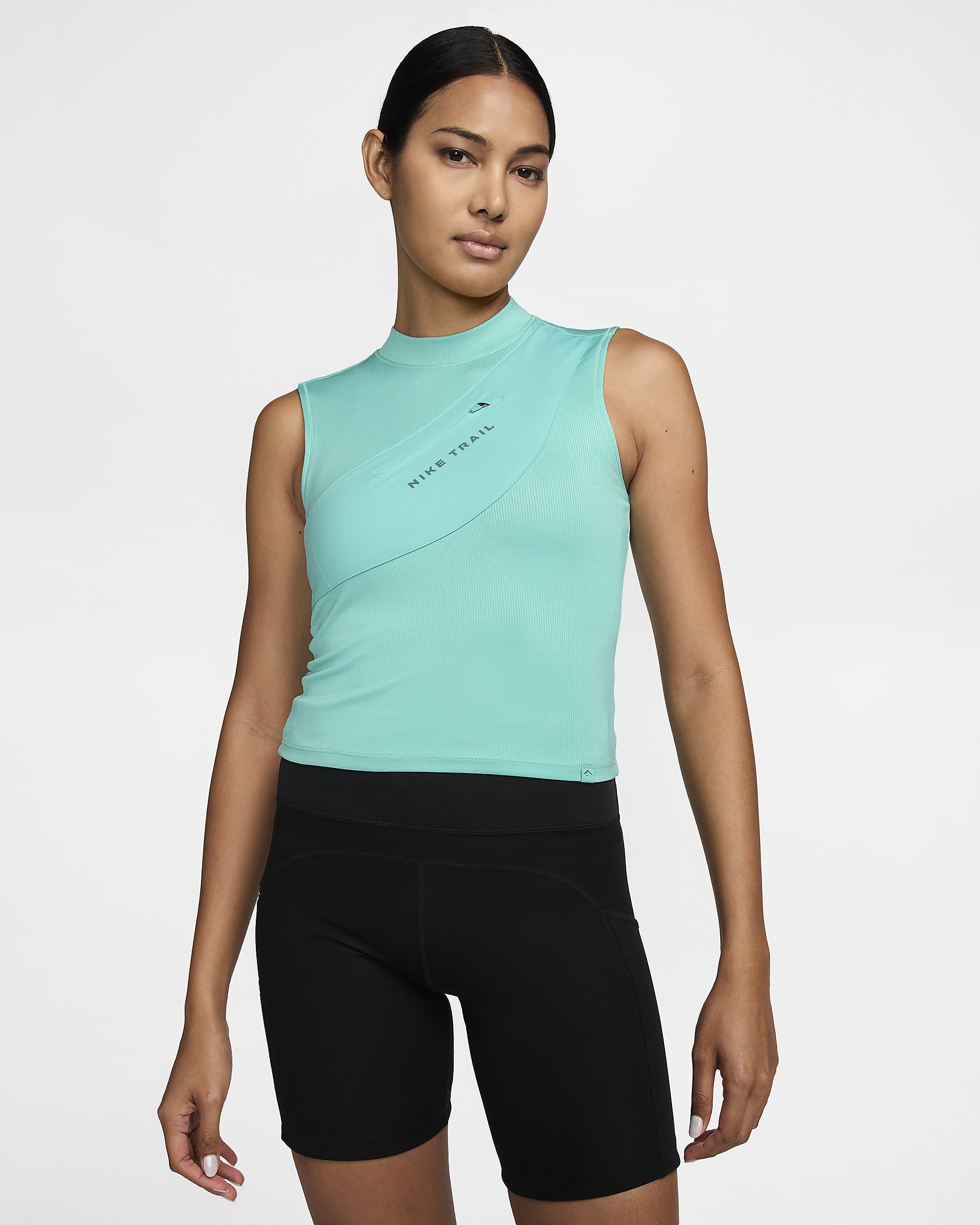 Nike Trail Women's Dri-FIT Storage Running Tank Top - Green Frost/Smoky Blue