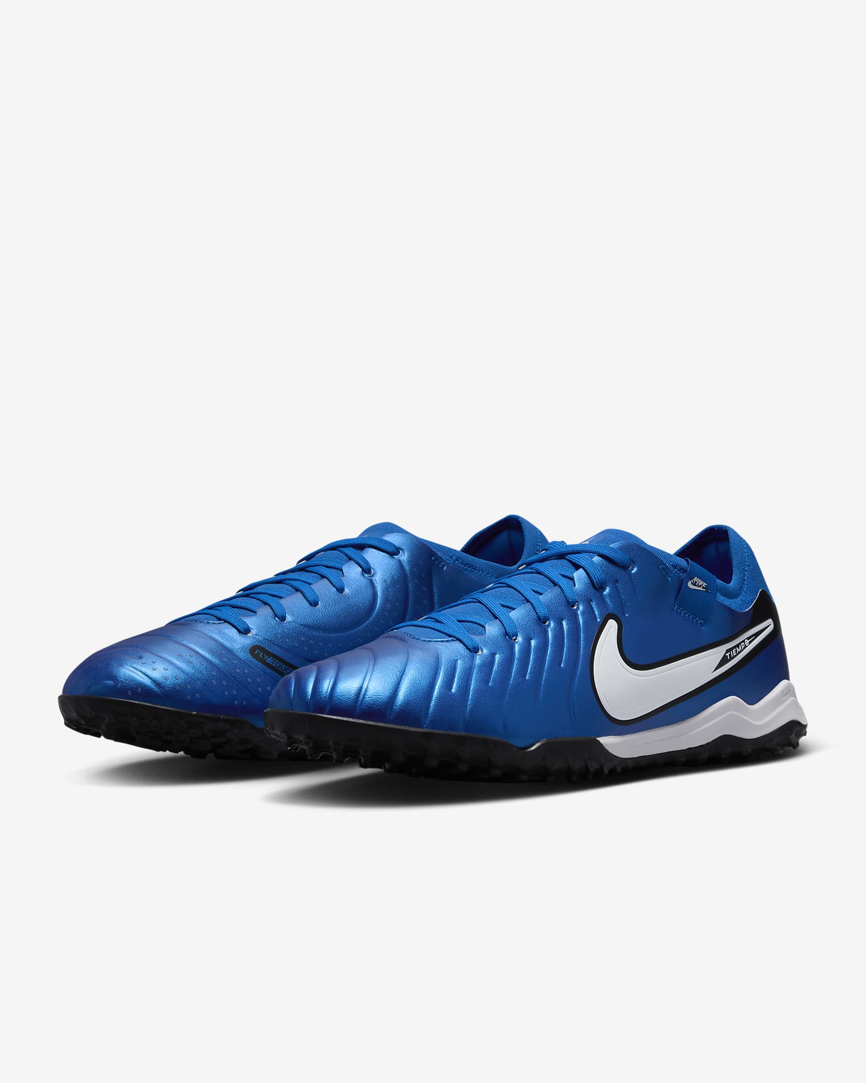 Nike Tiempo Legend 10 Pro low-top voetbalschoen (turf) - Soar/Wit