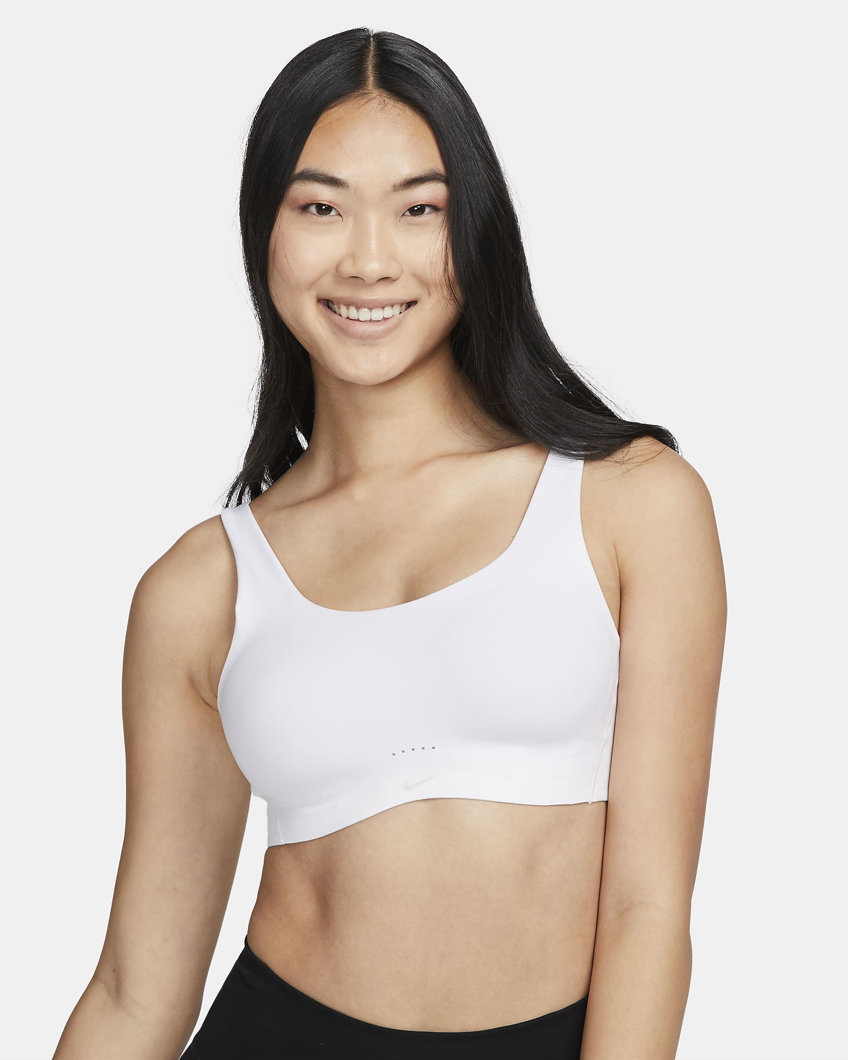 Nike Alate Coverage Women's Medium-Support Padded Sports Bra - White/Stone Mauve/Black