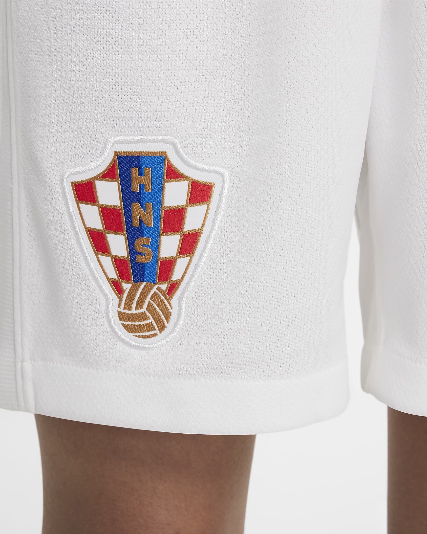 Shorts da calcio replica Nike Dri-FIT Croazia 2024/25 Stadium per ragazzo/a – Home/Away - Bianco/Hyper Royal