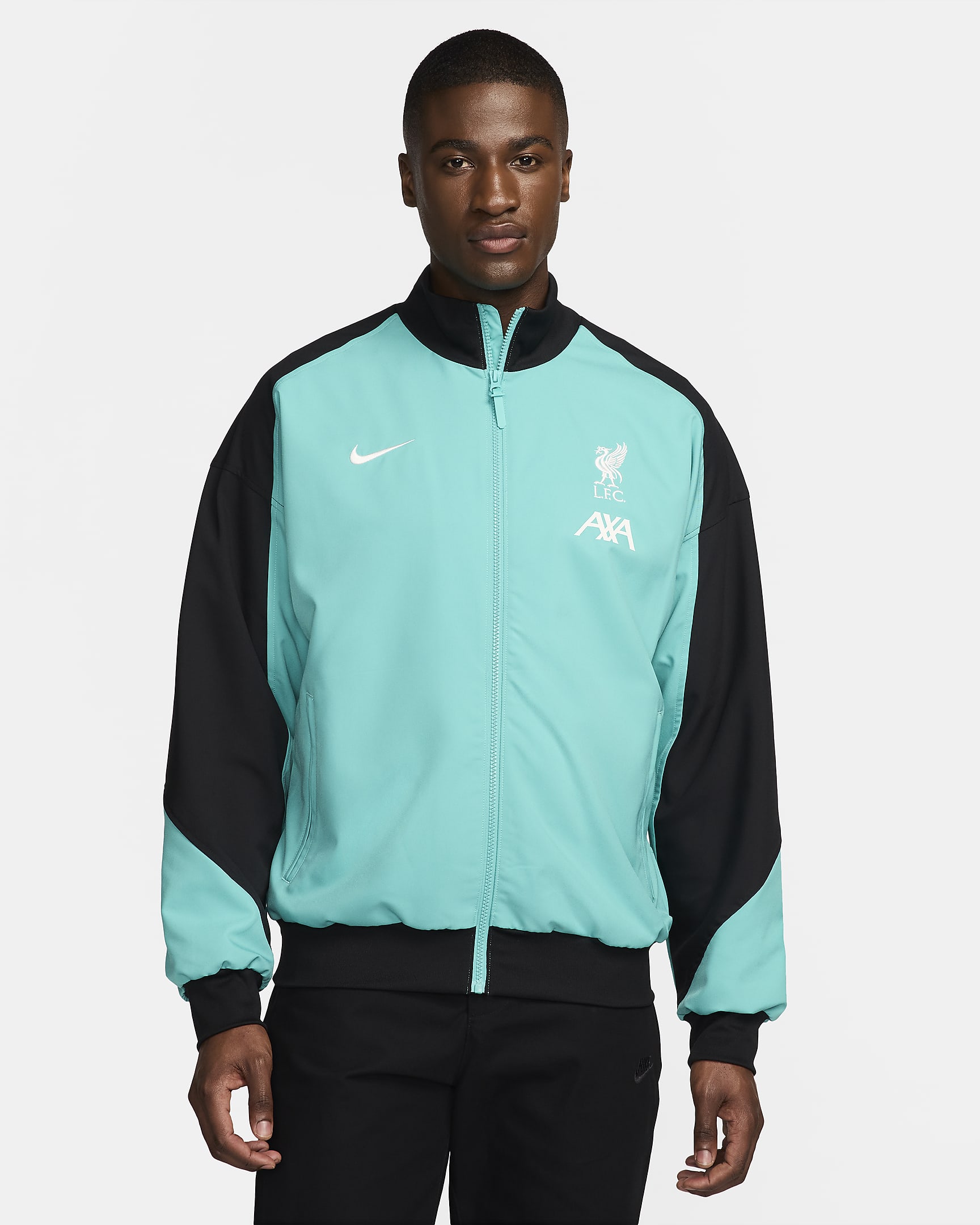 Liverpool F.C. Strike Men's Nike Dri-FIT Football Jacket - Washed Teal/Black/Sail