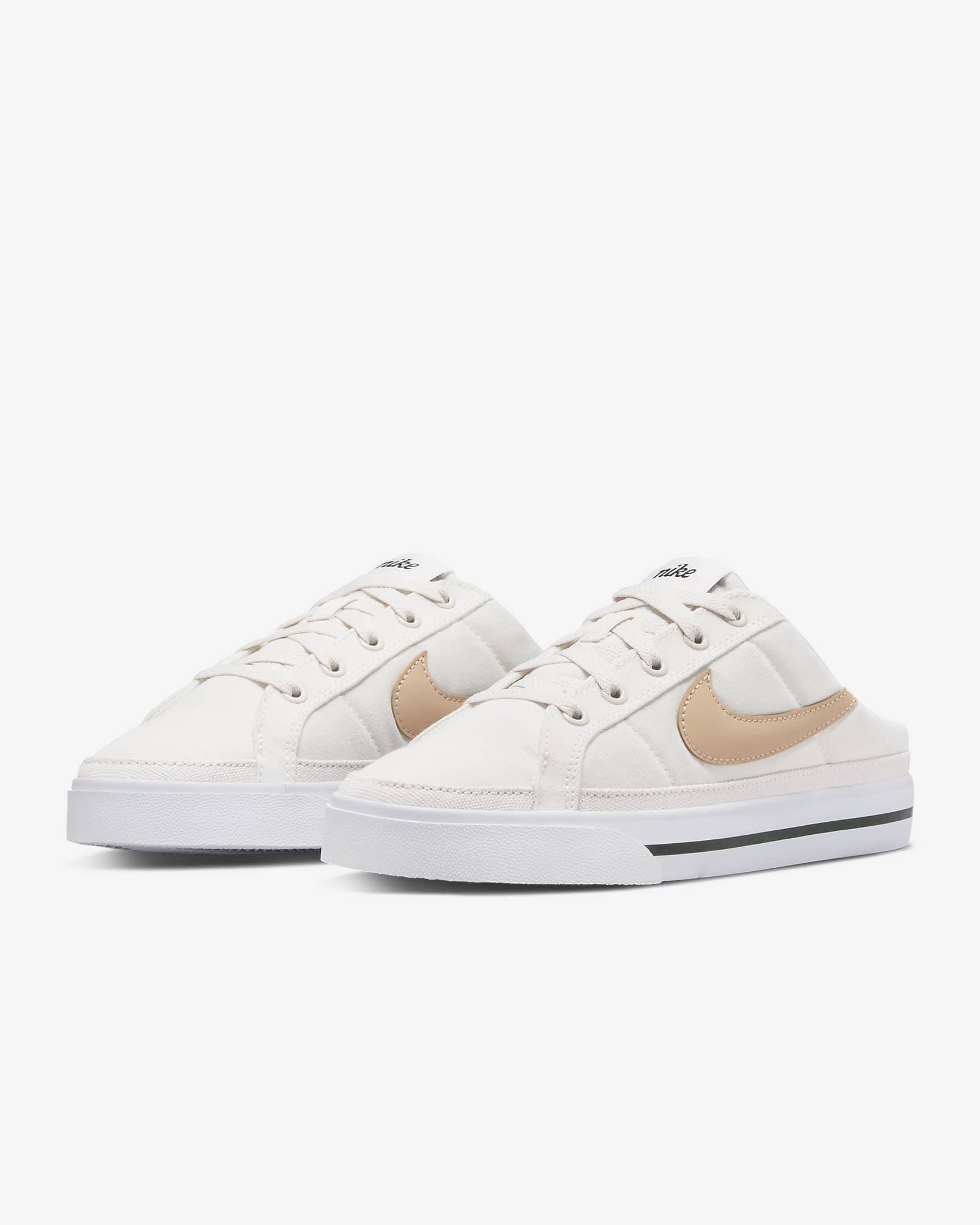 NikeCourt Legacy Women's Mules - Phantom/White/Black/White Onyx