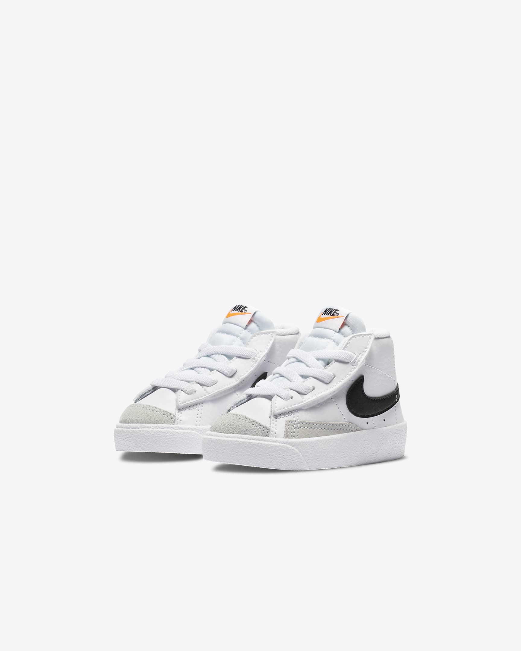 Tenis para bebé e infantil Nike Blazer Mid '77 - Blanco/Naranja total/Negro