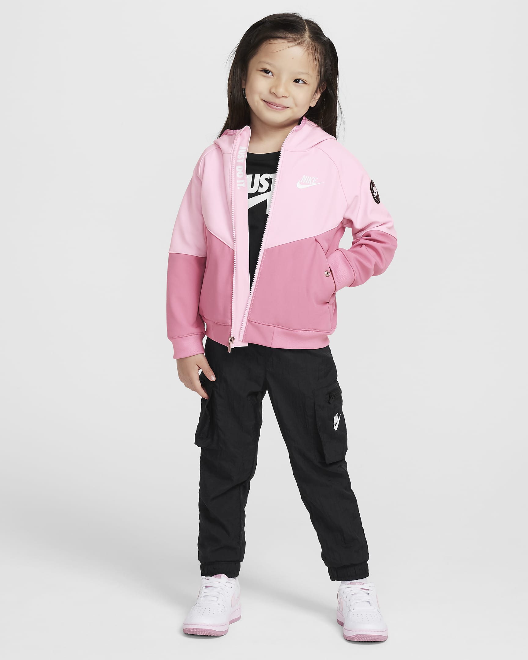 Chamarra ligera Futura infantil Nike - Espuma rosa